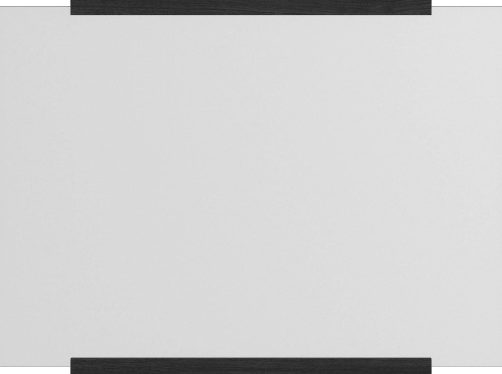 Moebe Black Rectangular Wall Mirror 43.3x30 cm - Minimalist Oak Design