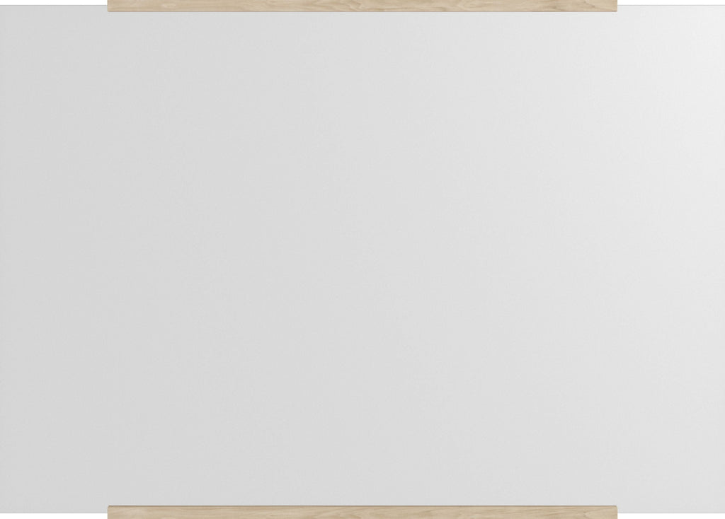 Minimalist Moebe Rectangular Wall Mirror in Ash - 101.8x70 cm