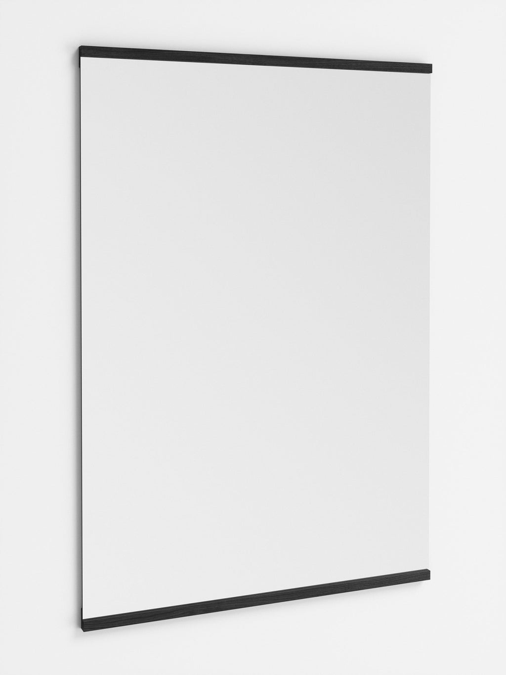 Moebe Black Rectangular Wall Mirror 101.8x70 cm - Minimalist Oak Design