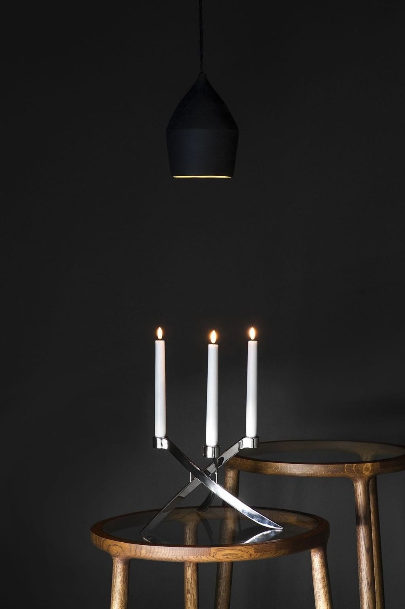 Uyuni Lighting Lightarch Candle Holder 1'arm Mini Taper ø 18 Cm, Chrome