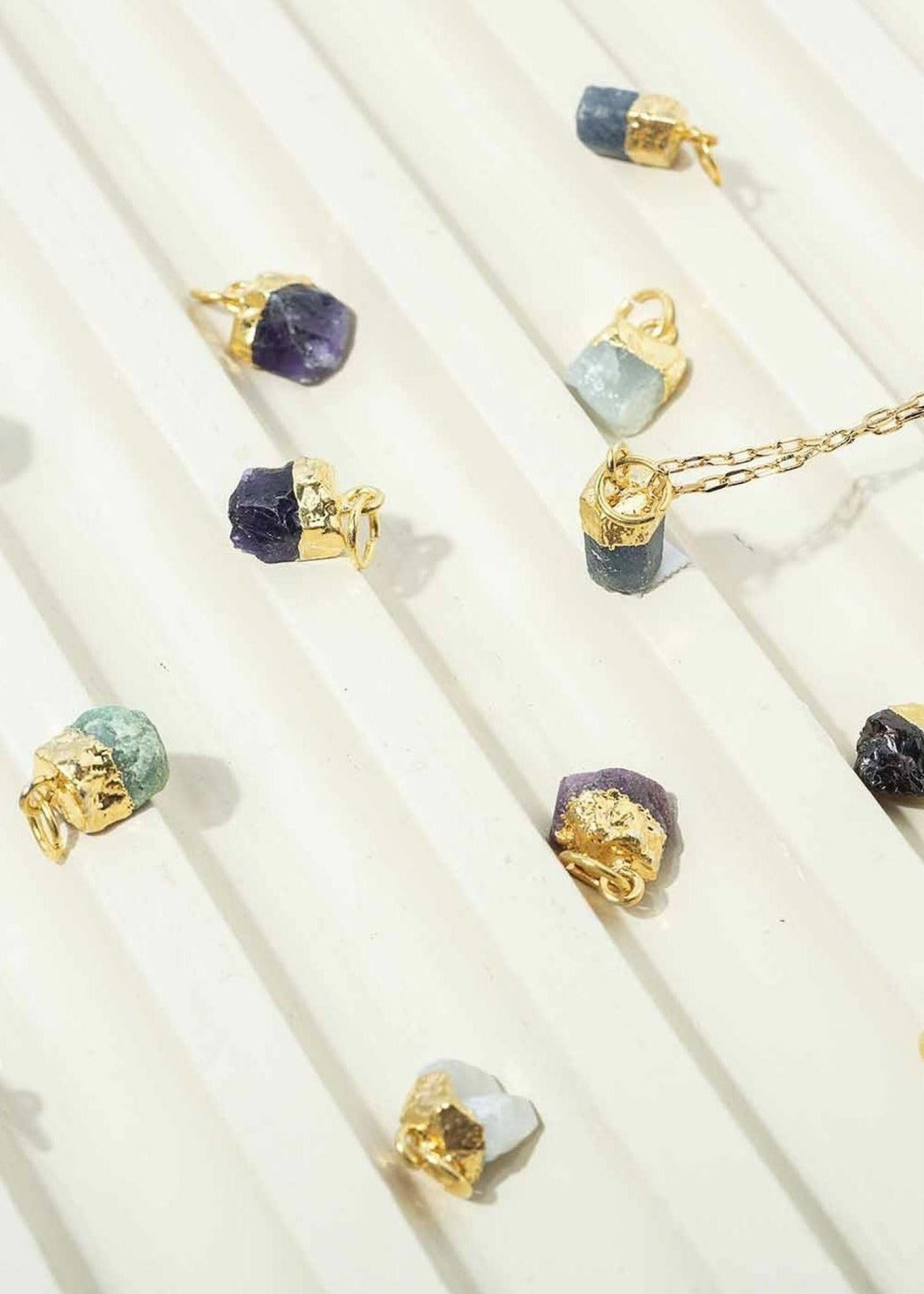 Vincent Monthly Stone Pendant May Emerald Gold Plated