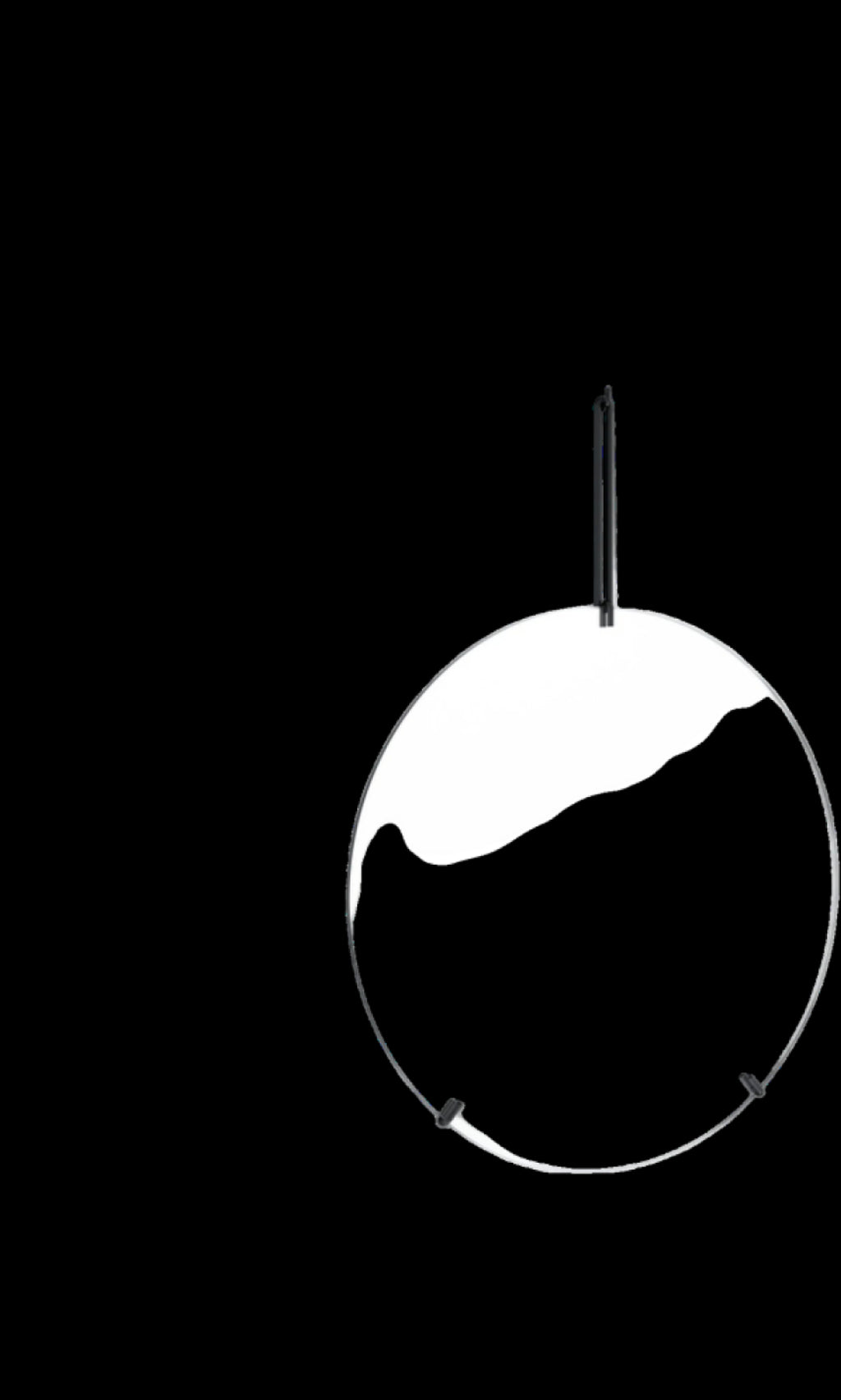 Moebe Black Wall Mirror Ø50 cm - Sleek Design with Steel Frame