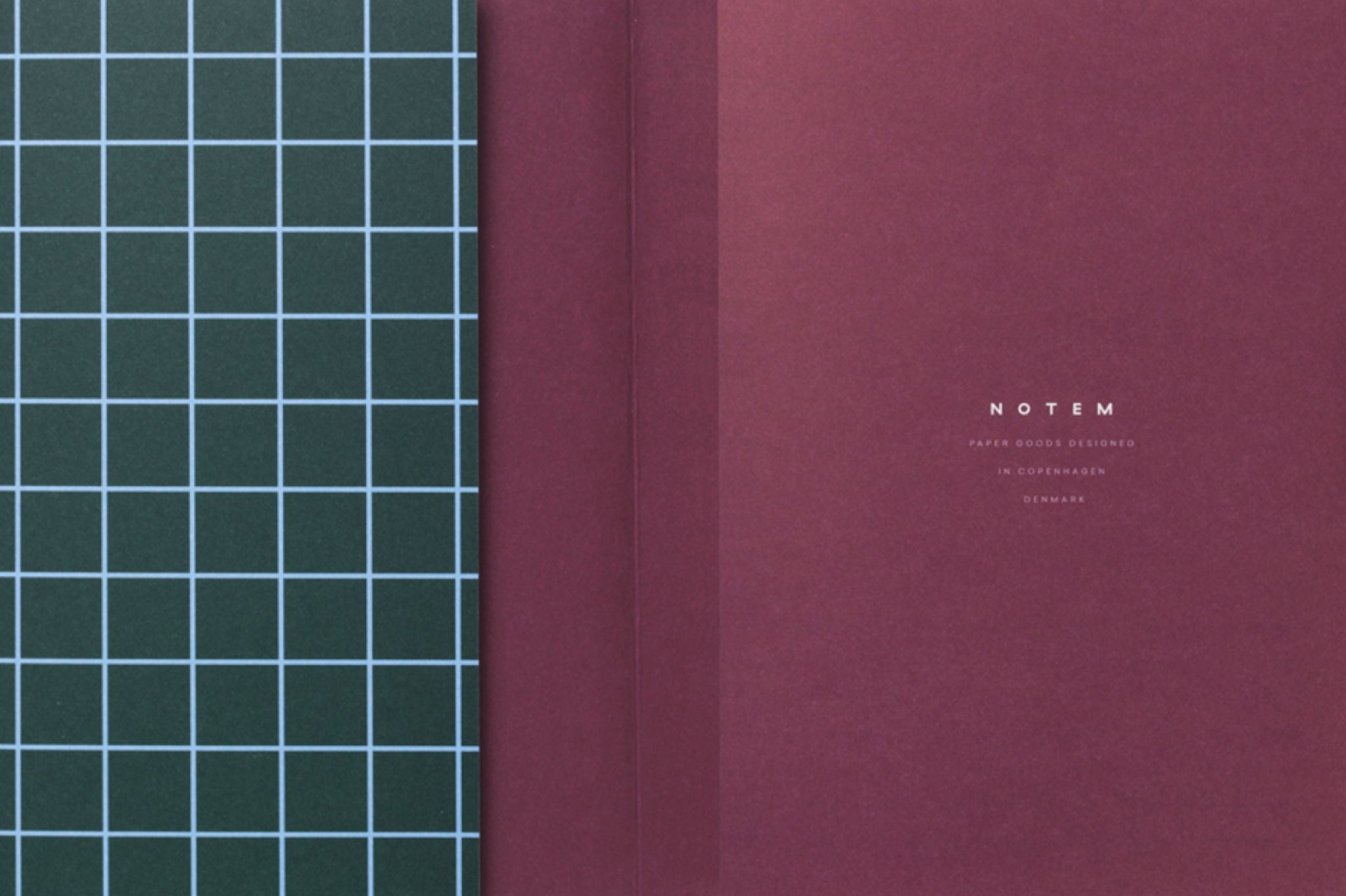 Notem Studio Uma Flat Lay Paper Notebook Small, Dark Green