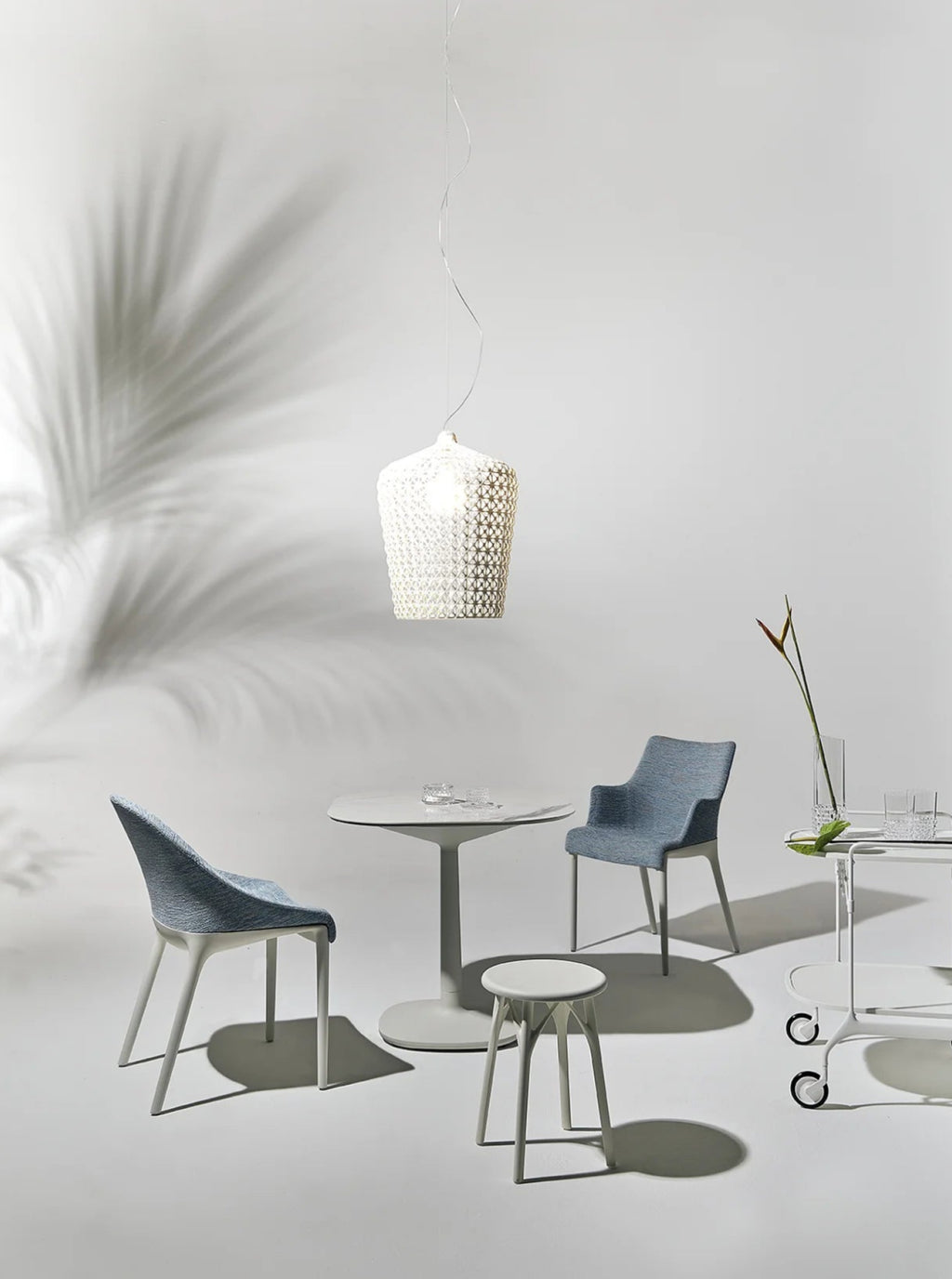 Kartell Kabuki Suspension Lamp, Light Blue