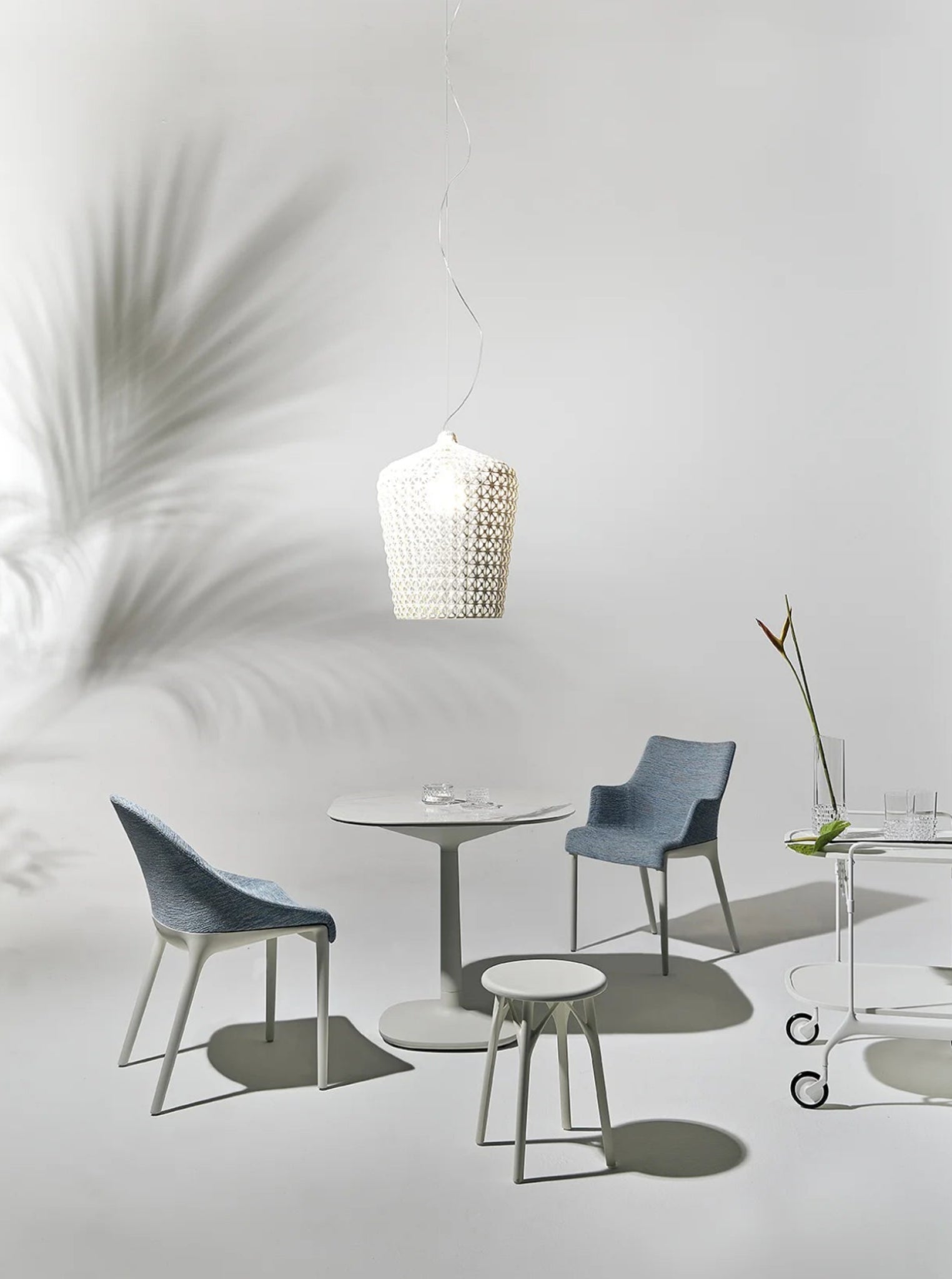 Kartell Kabuki Suspension Lamp, Light Blue