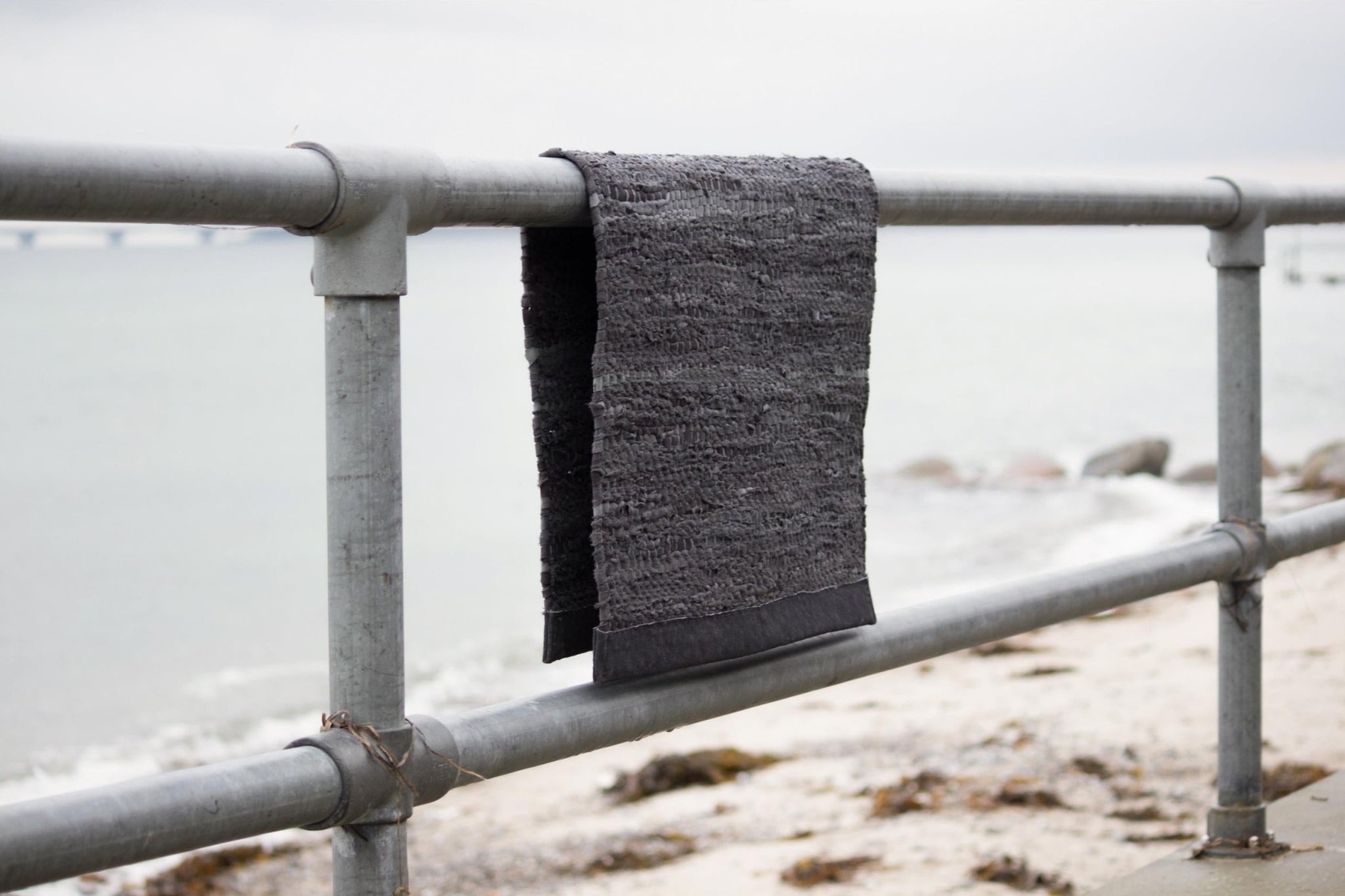 Rug Solid Leather Rug Dark Grey, 60 X 90 Cm