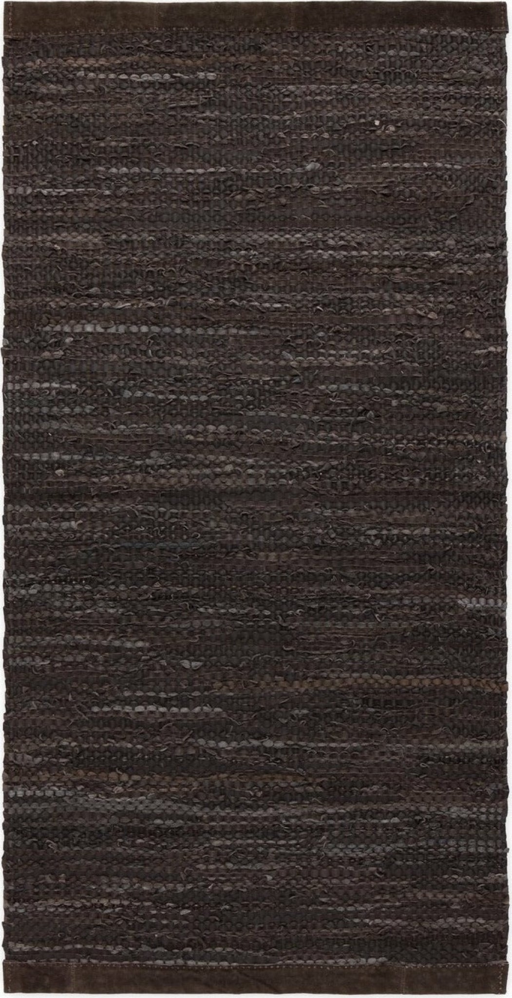 Rug Solid Leather Carpet Choco, 75 X 300 Cm