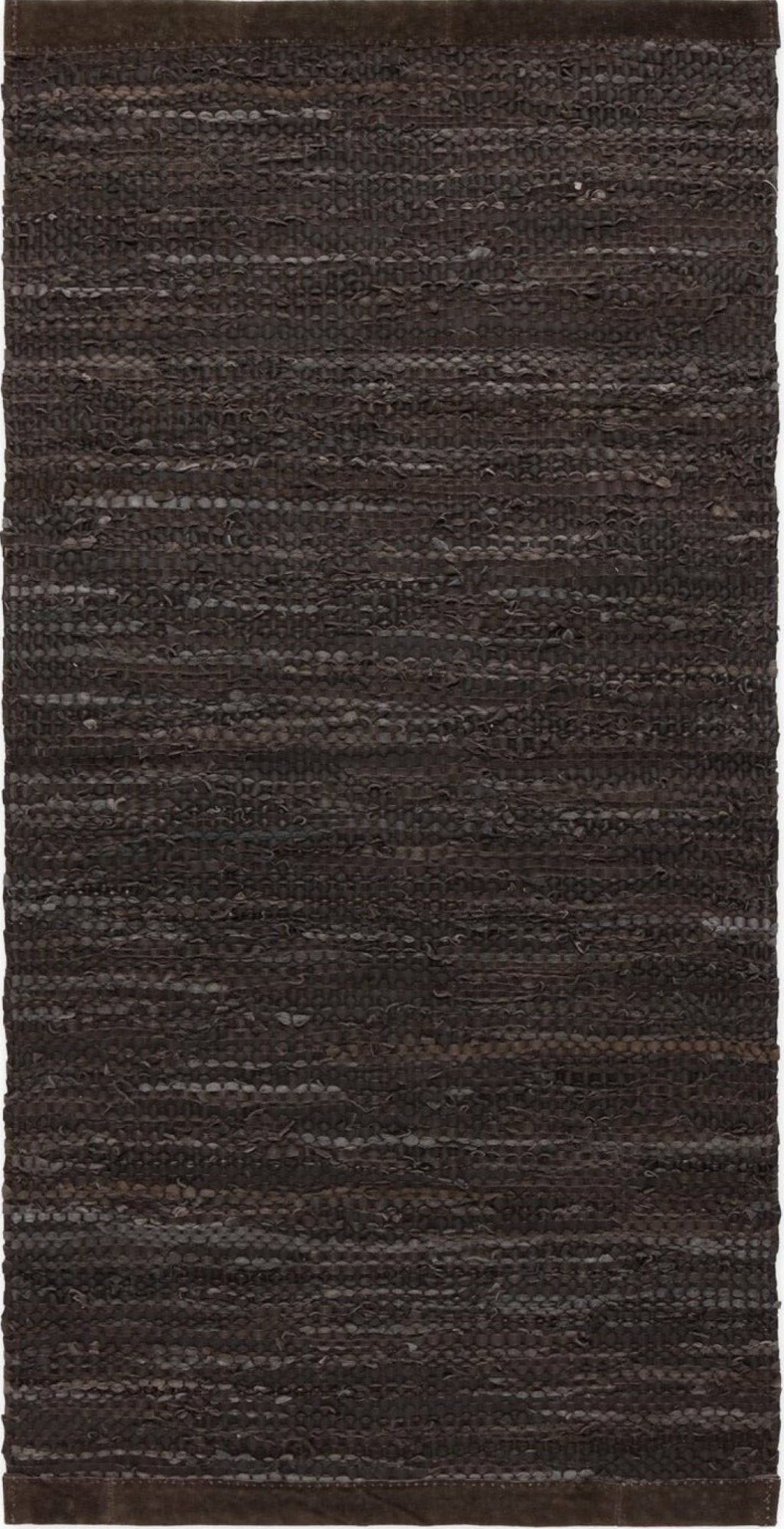 Rug Solid Leather Rug Choco, 75 X 500 Cm