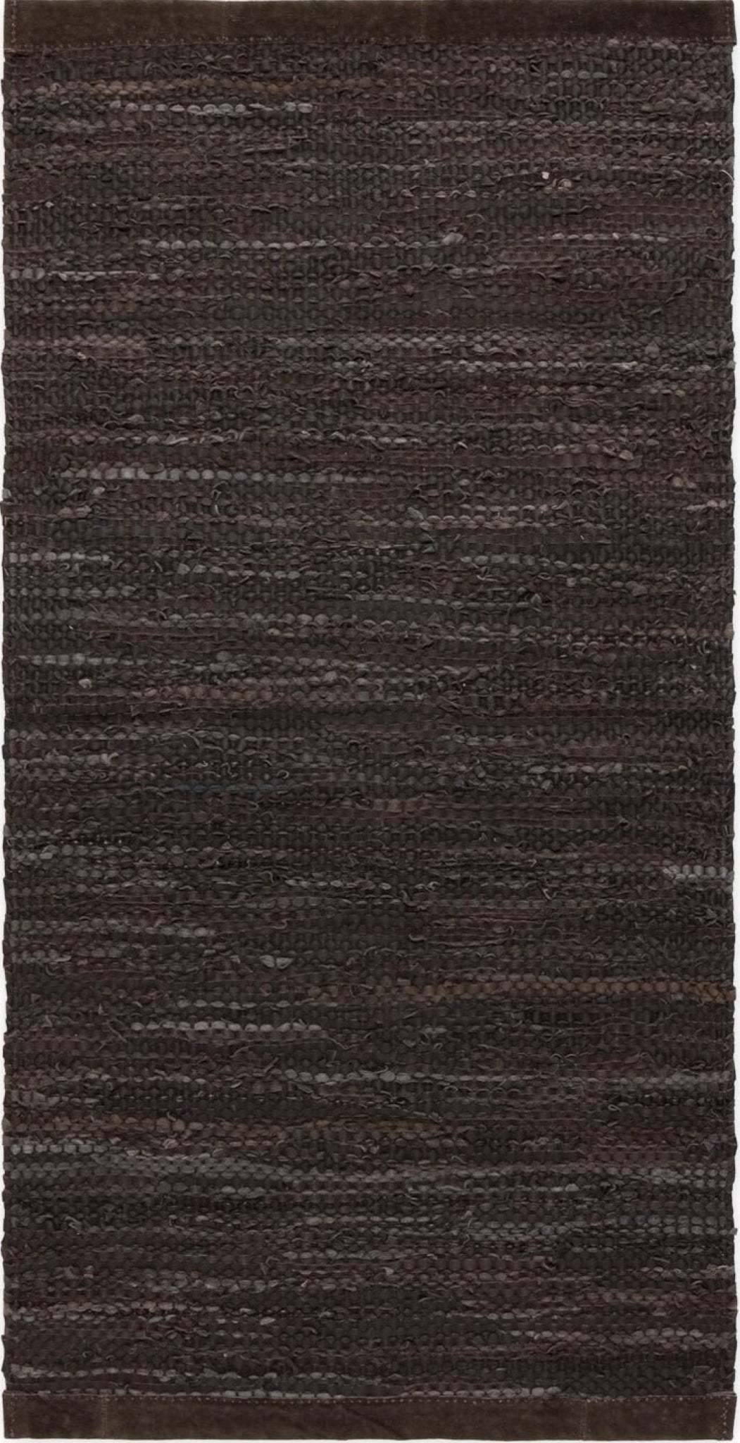 Rug Solid Leather Rug Choco, 75 X 500 Cm