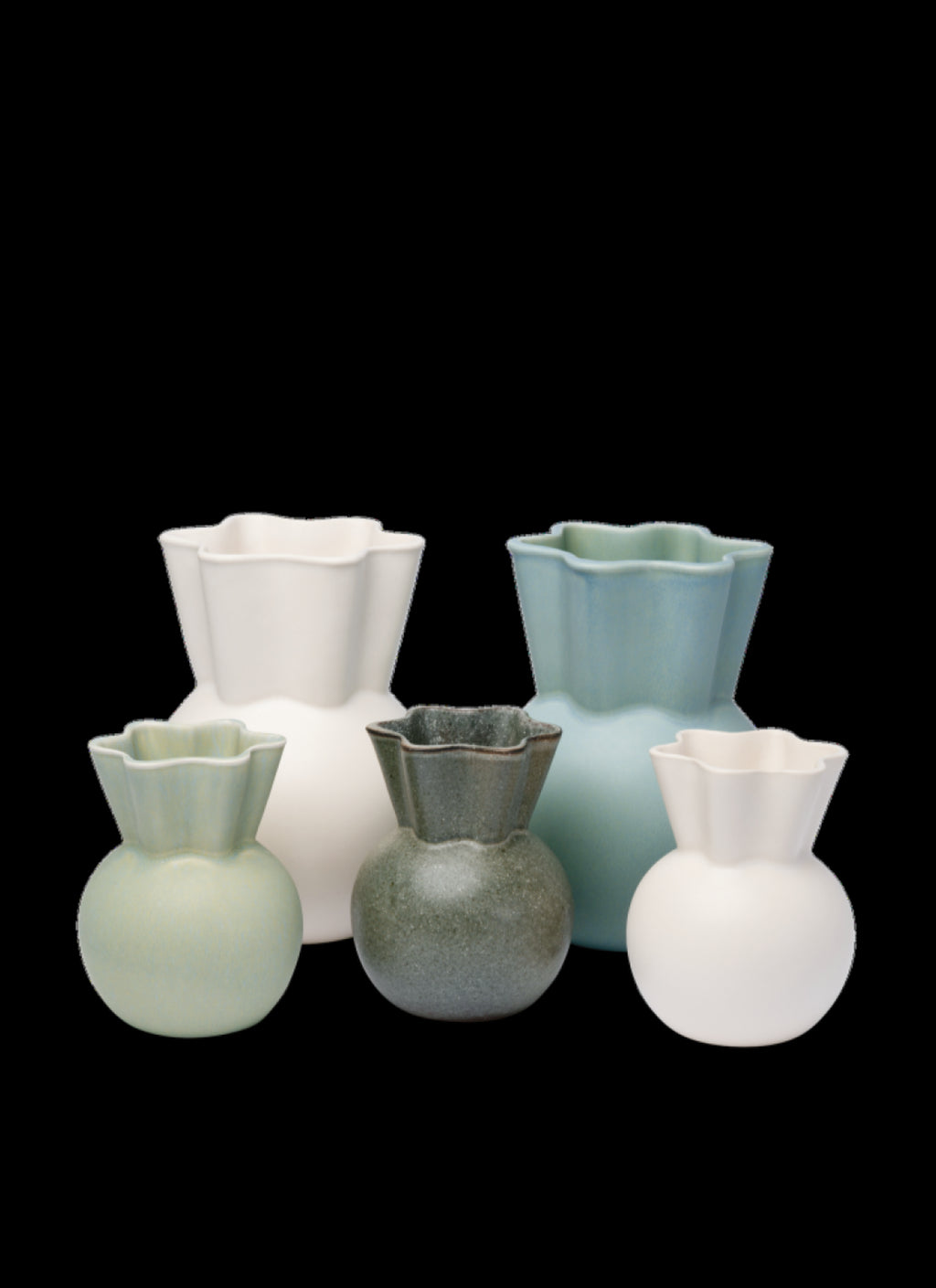 Spring Copenhagen Vase With Curved Top, 20cm