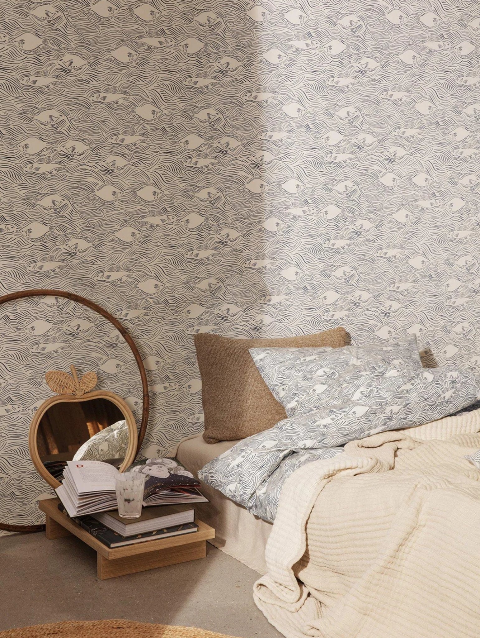 Ferm Living Stream Duvet And Pillowcase Set, Junior