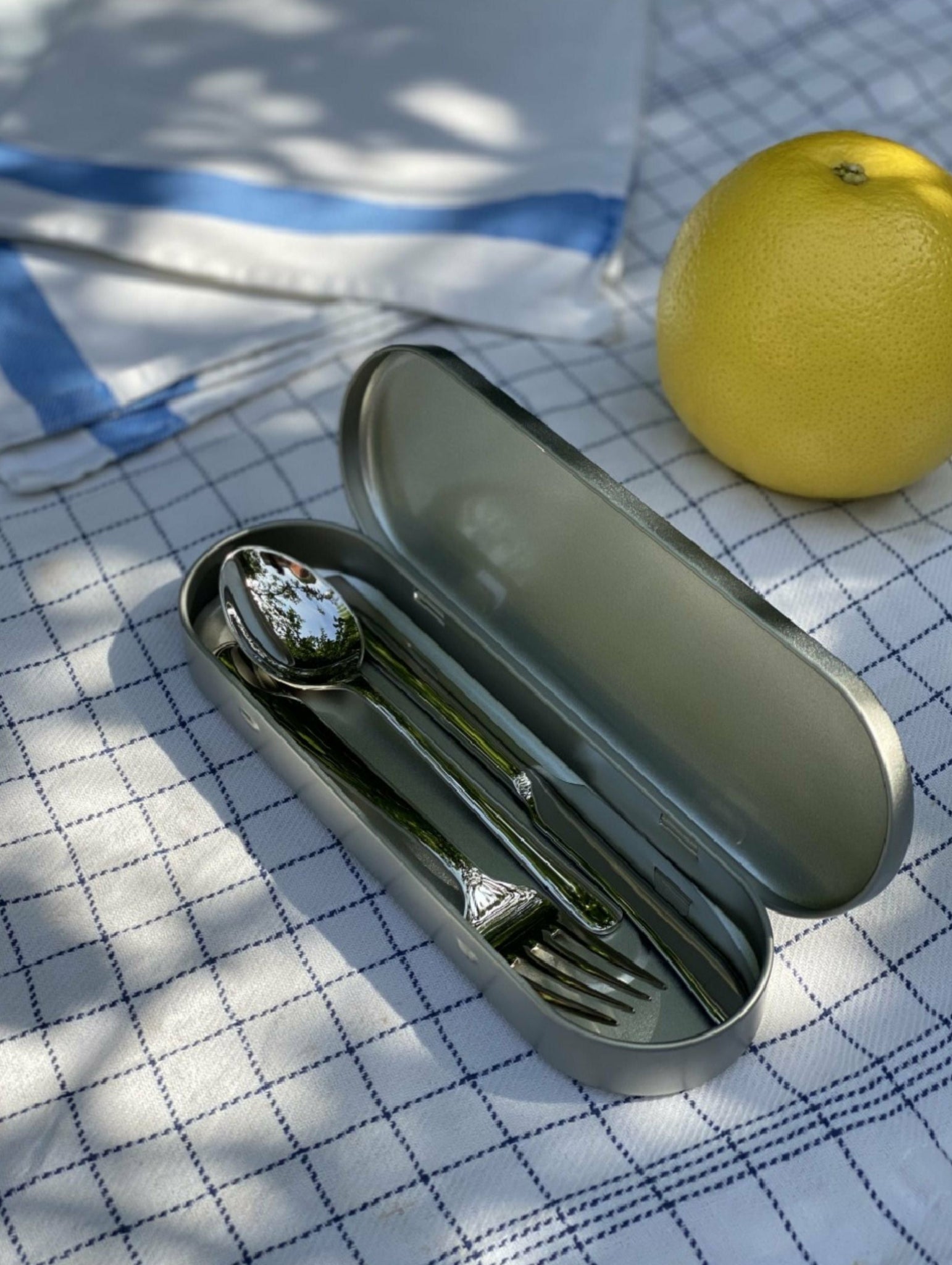 Kay Bojesen Travel Set, Matte Steele Steel