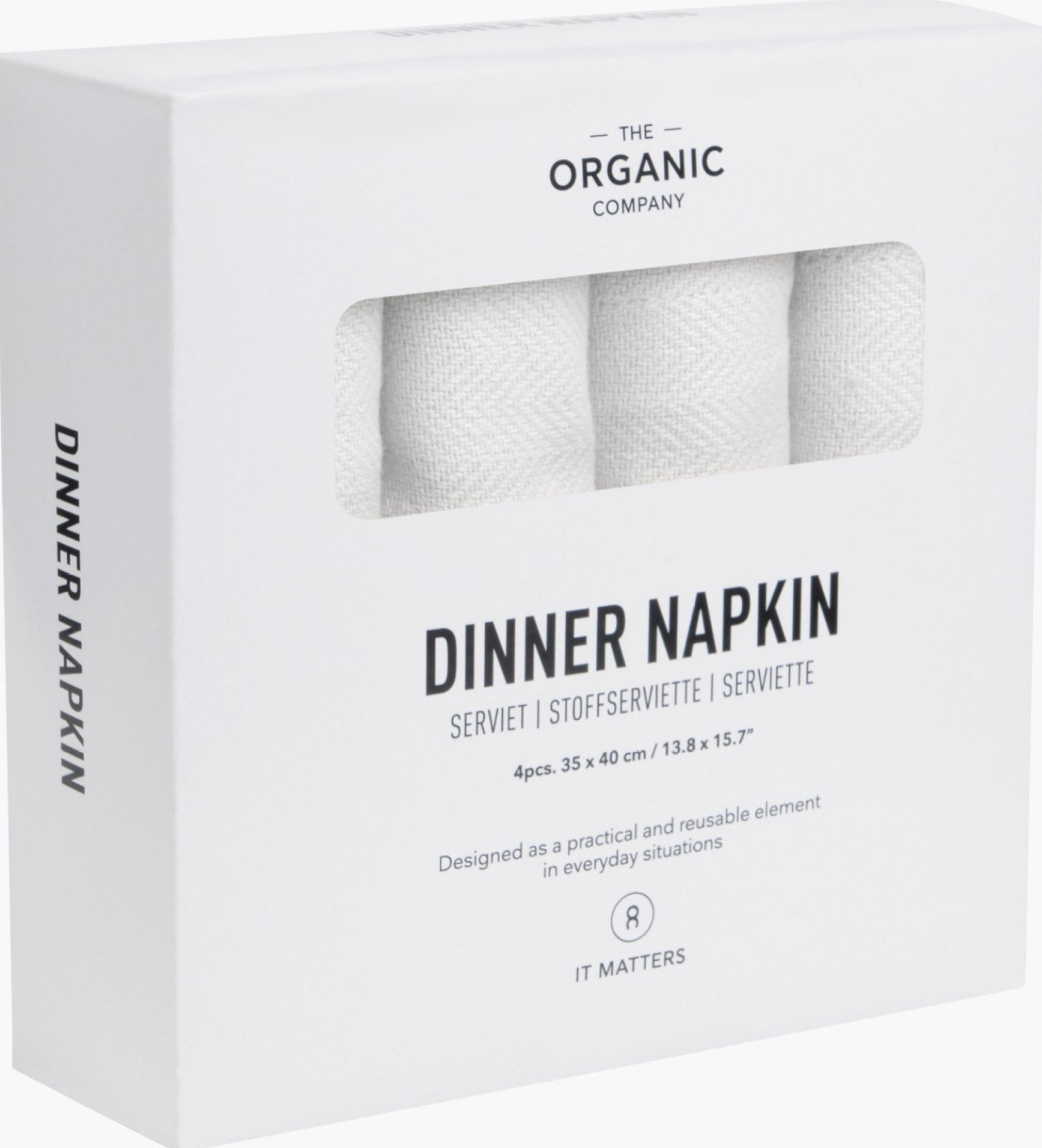 The Organic Company Dinner Napkins, Natural White
