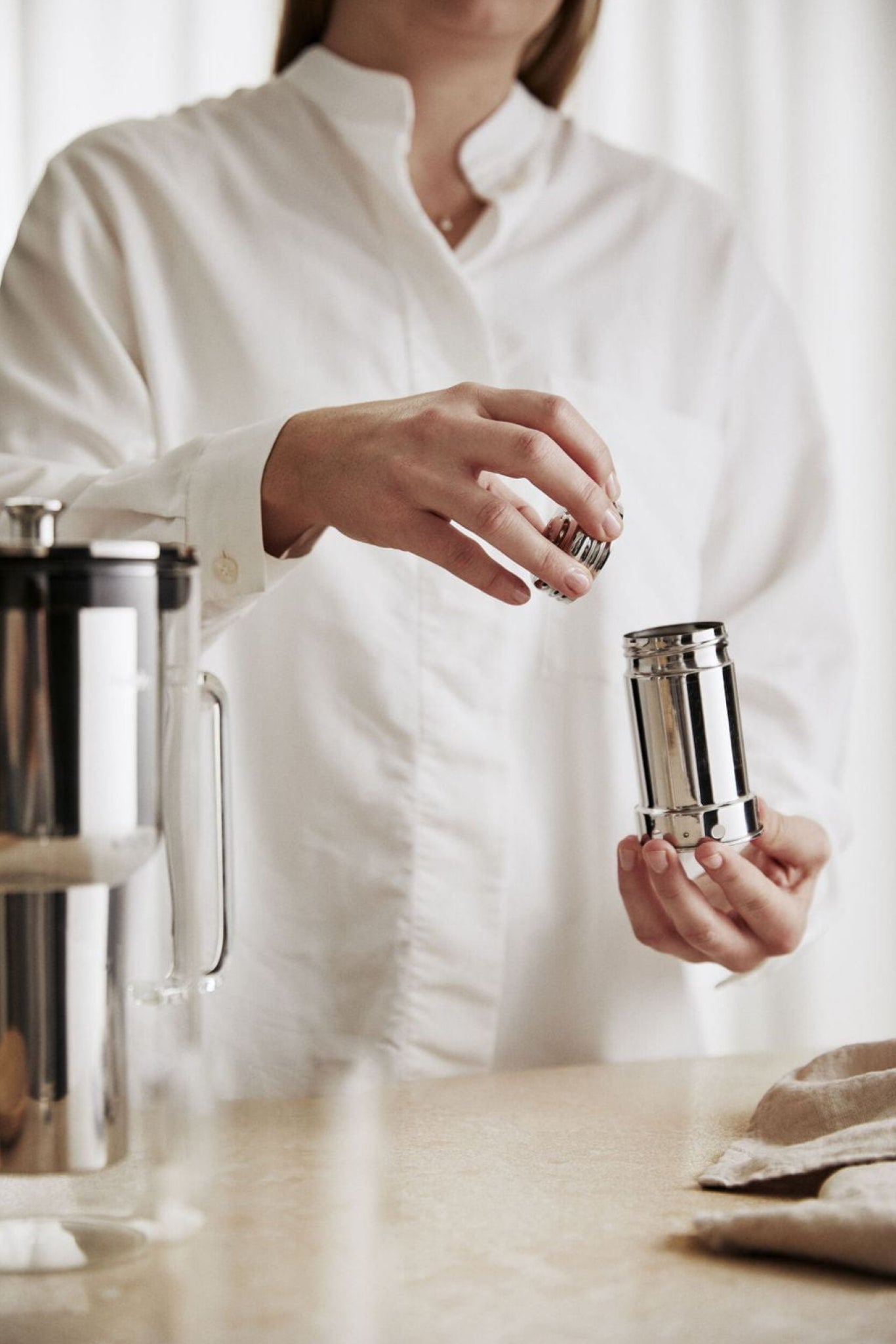 Aarke Purifier: Premium Glass & Steel Water Filter Jug For Cleaner Water