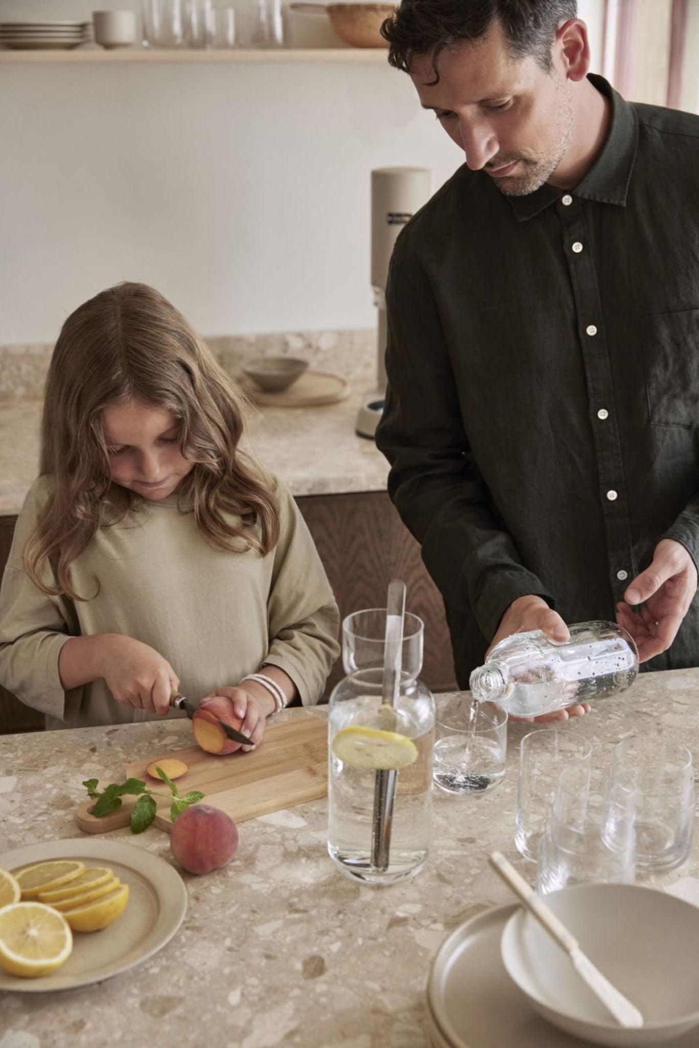 Elegant Aarke Nesting Carafe & Bar Spoon: Crystal & Stainless Steel Duo