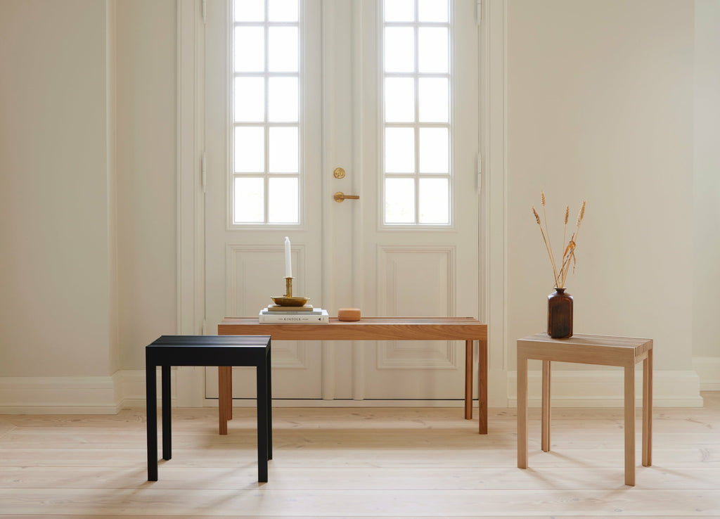 Form & Refine Lightweight Stool — Black-Stained Oak, Solid European Oak