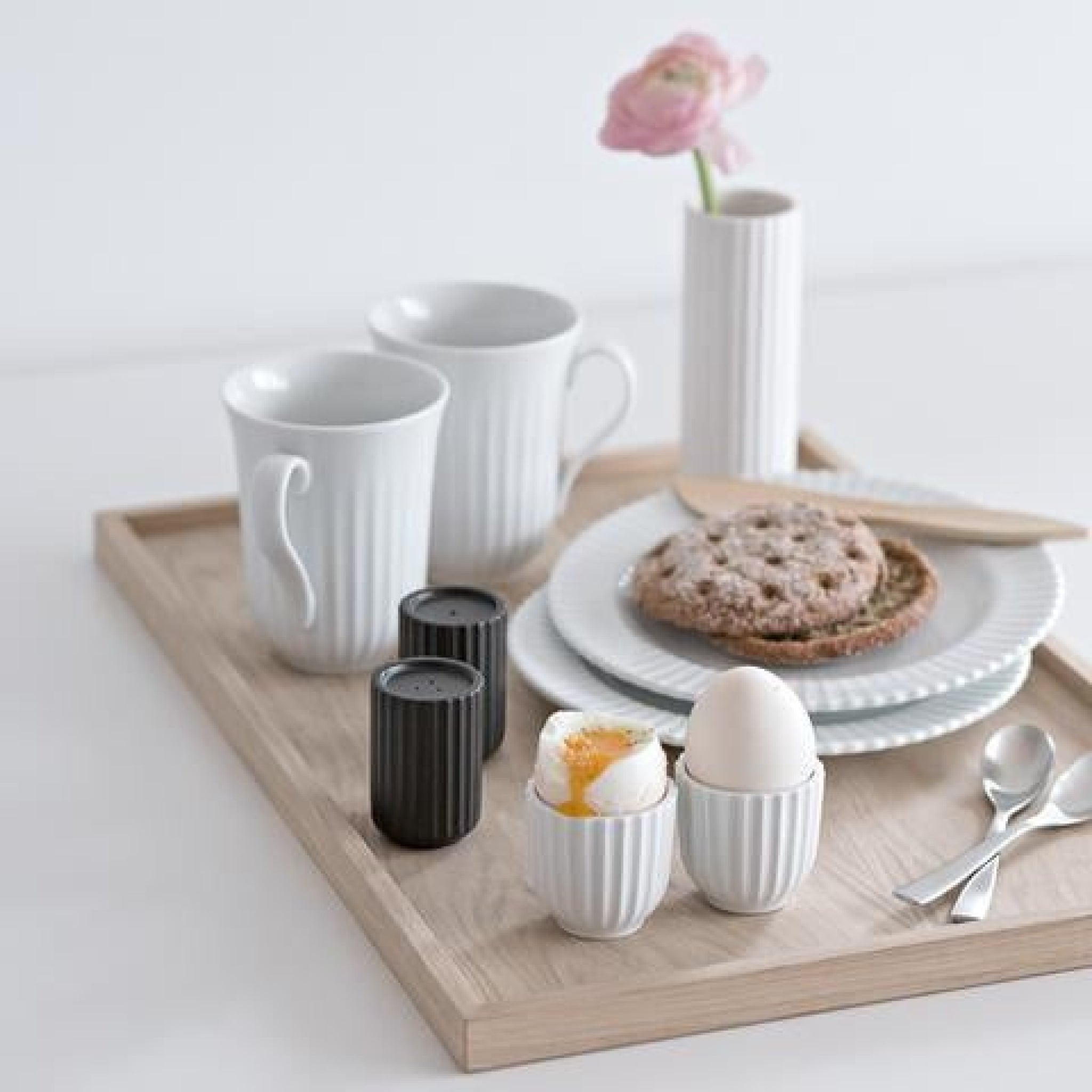 Lyngby Mug White, 32cl, 2 Pack