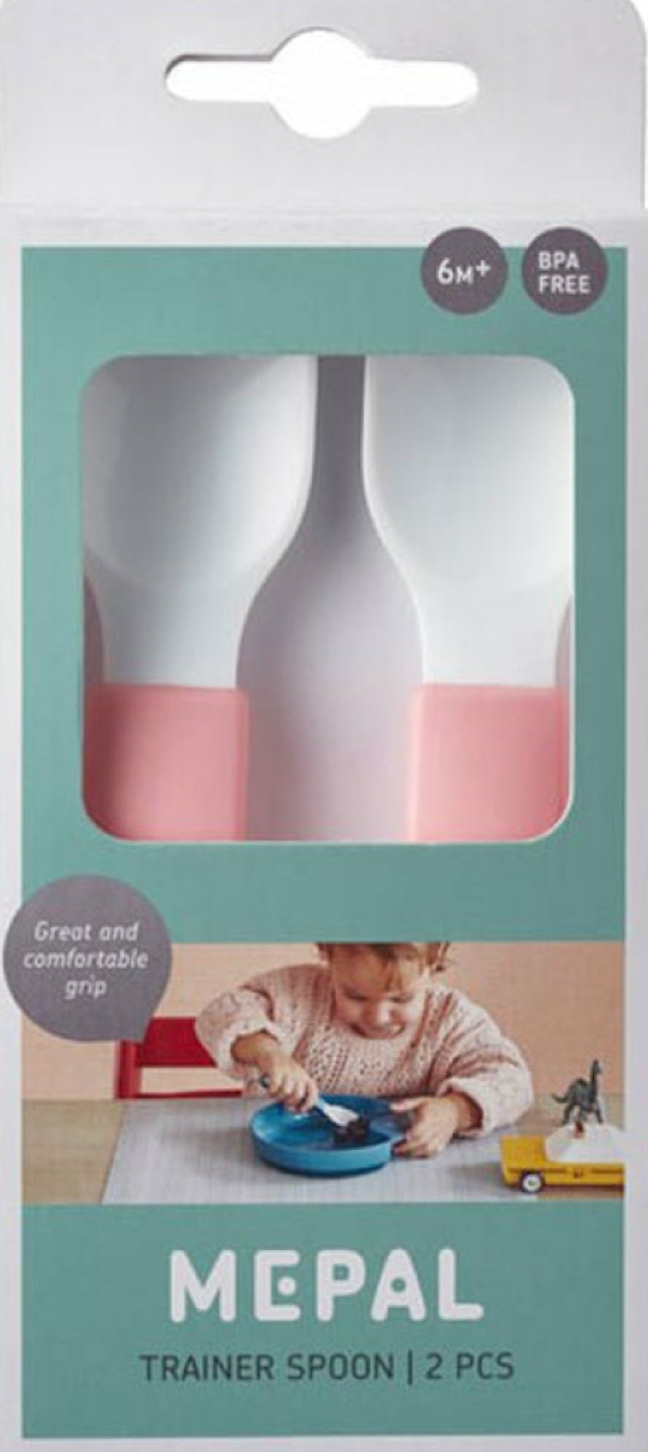 Mepal Mio Learning Spoon Set, Pink