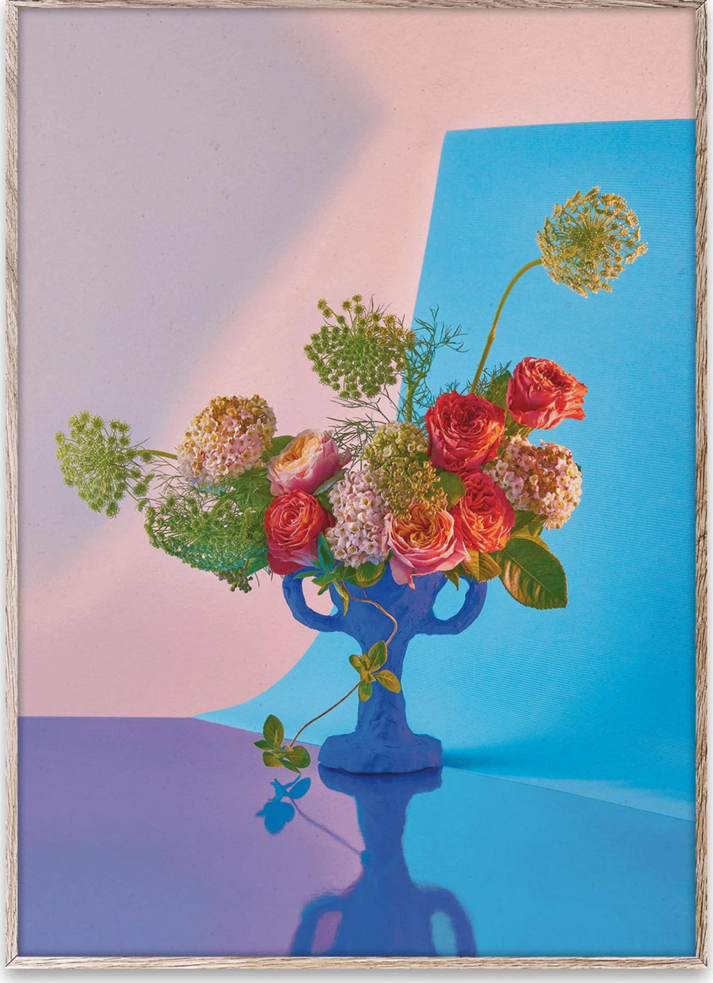 Paper Collective Bloom 02 Poster 50x70 Cm, Cyan