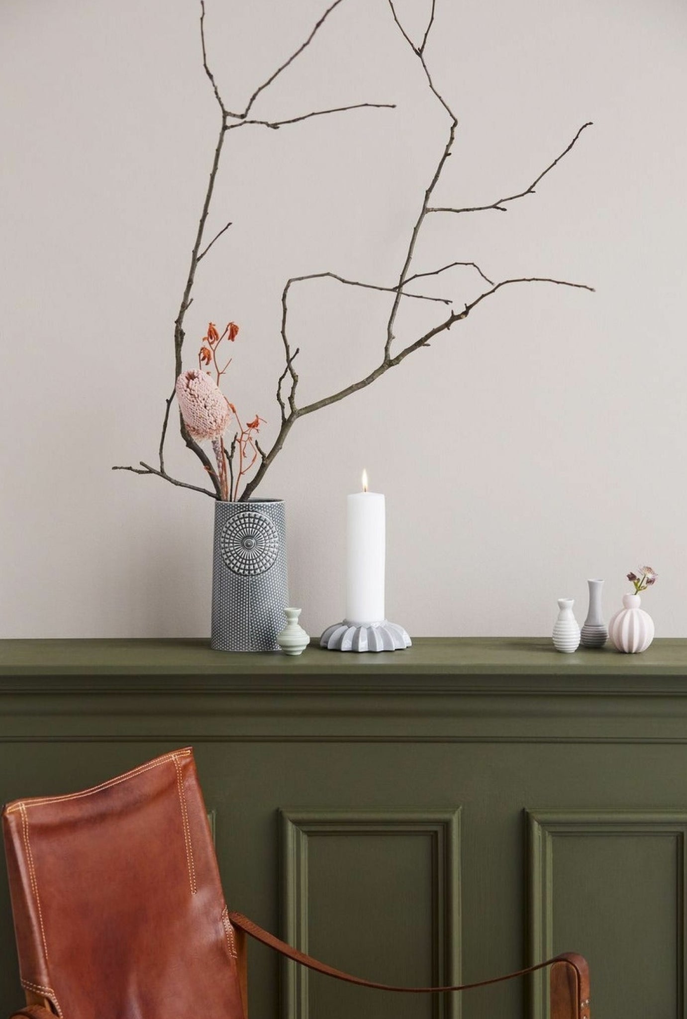 Dottir Pearlpuff Vase, White