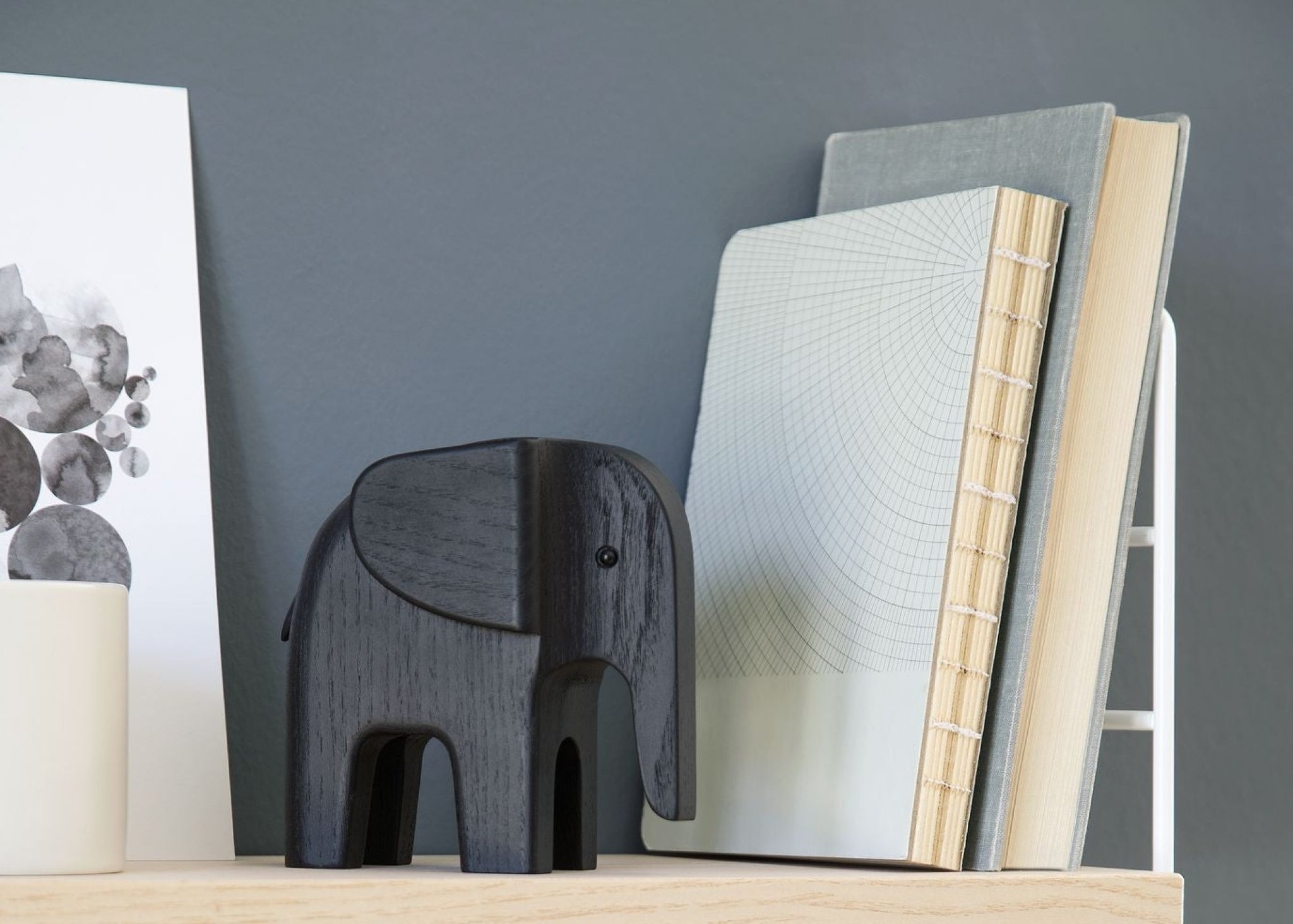 Novoform Design Baby Elephant Decorative Figure, Ash Black