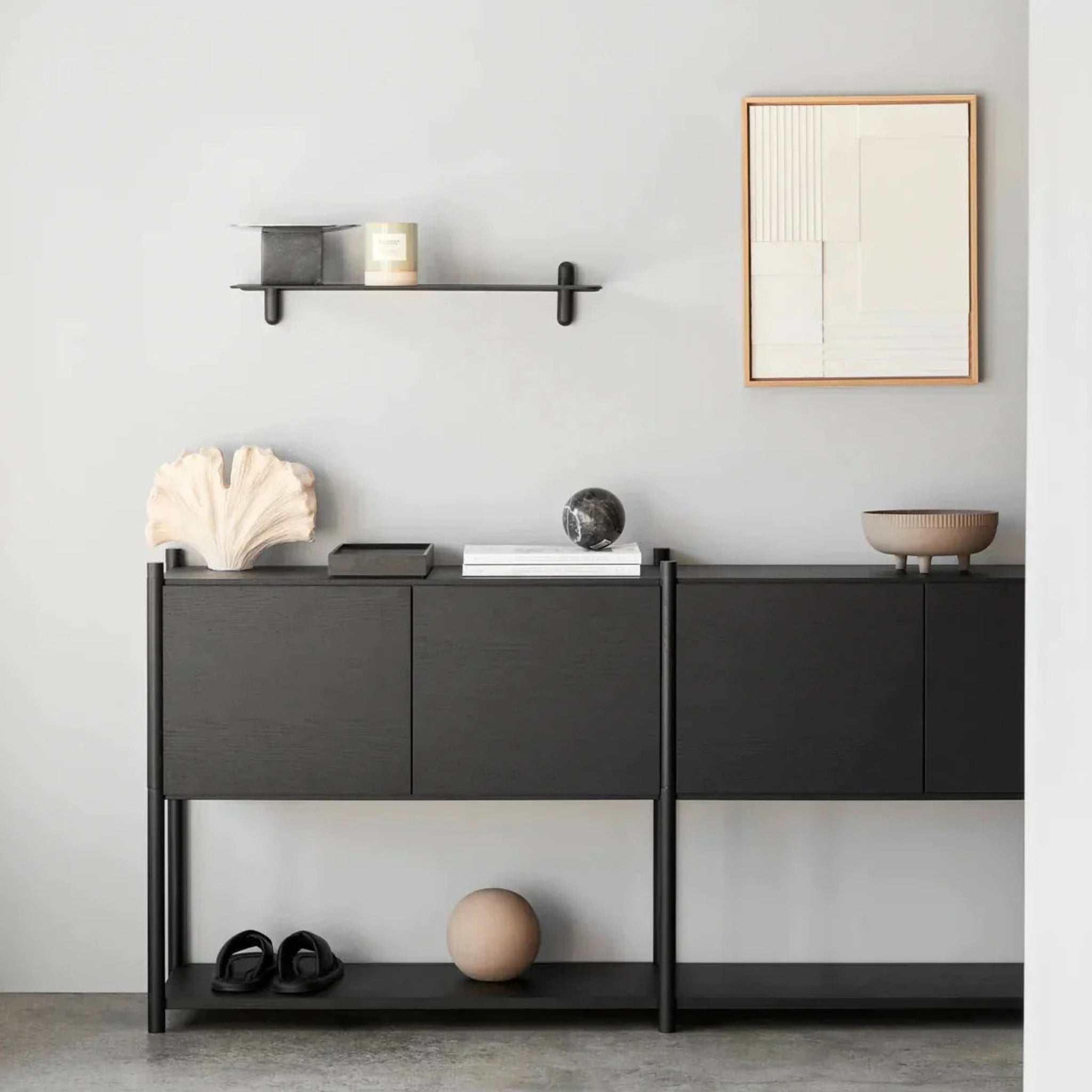 Gejst Sceene Regal H Black Oak – Modular Shelving System 186×39×82 Cm