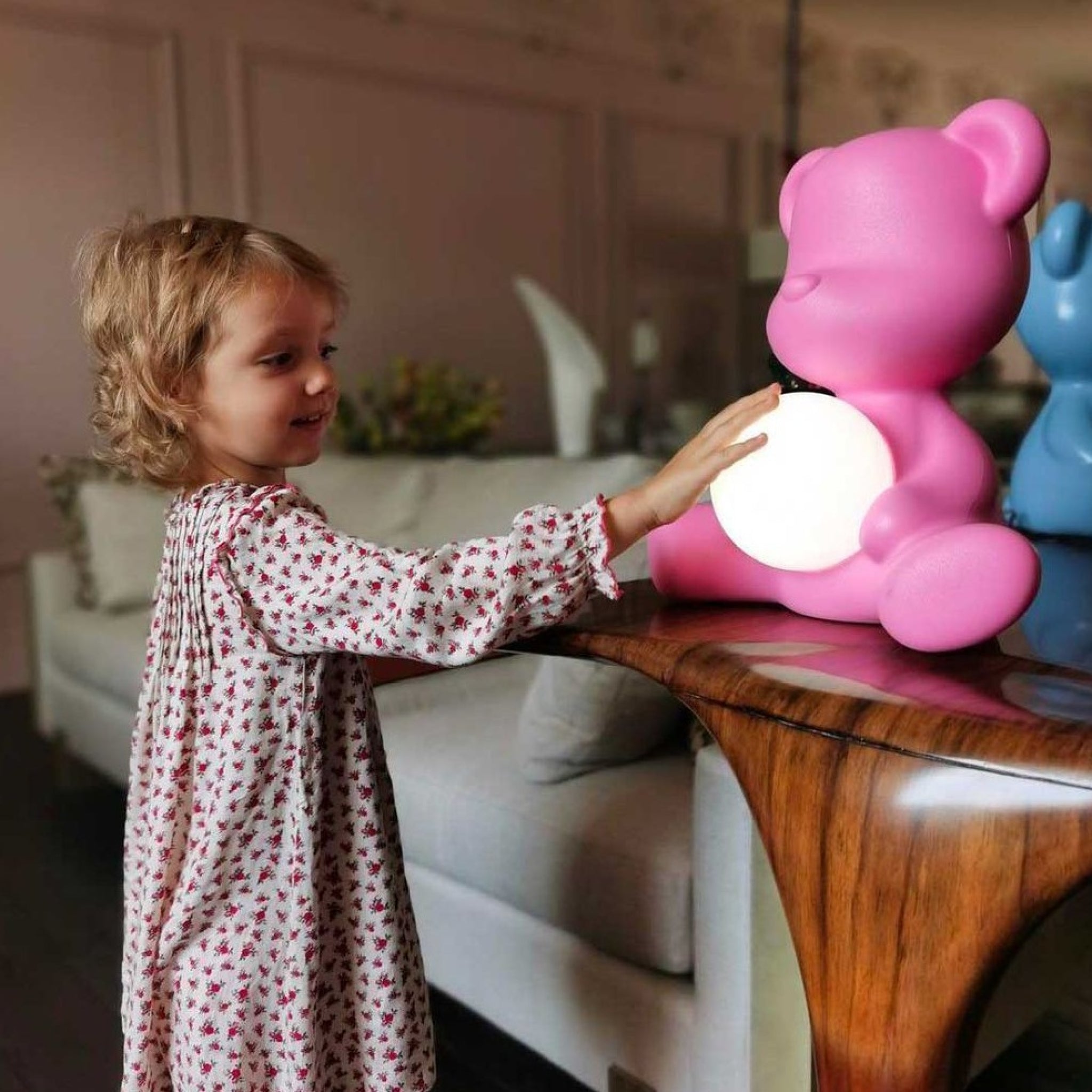 Qeeboo Teddy Girl Led Rechargeable Table Lamp, Black