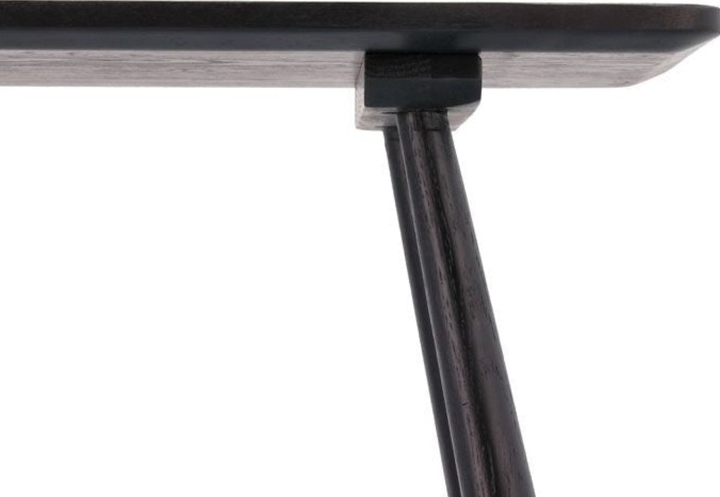 Villa Collection Raffia High Stool, Black