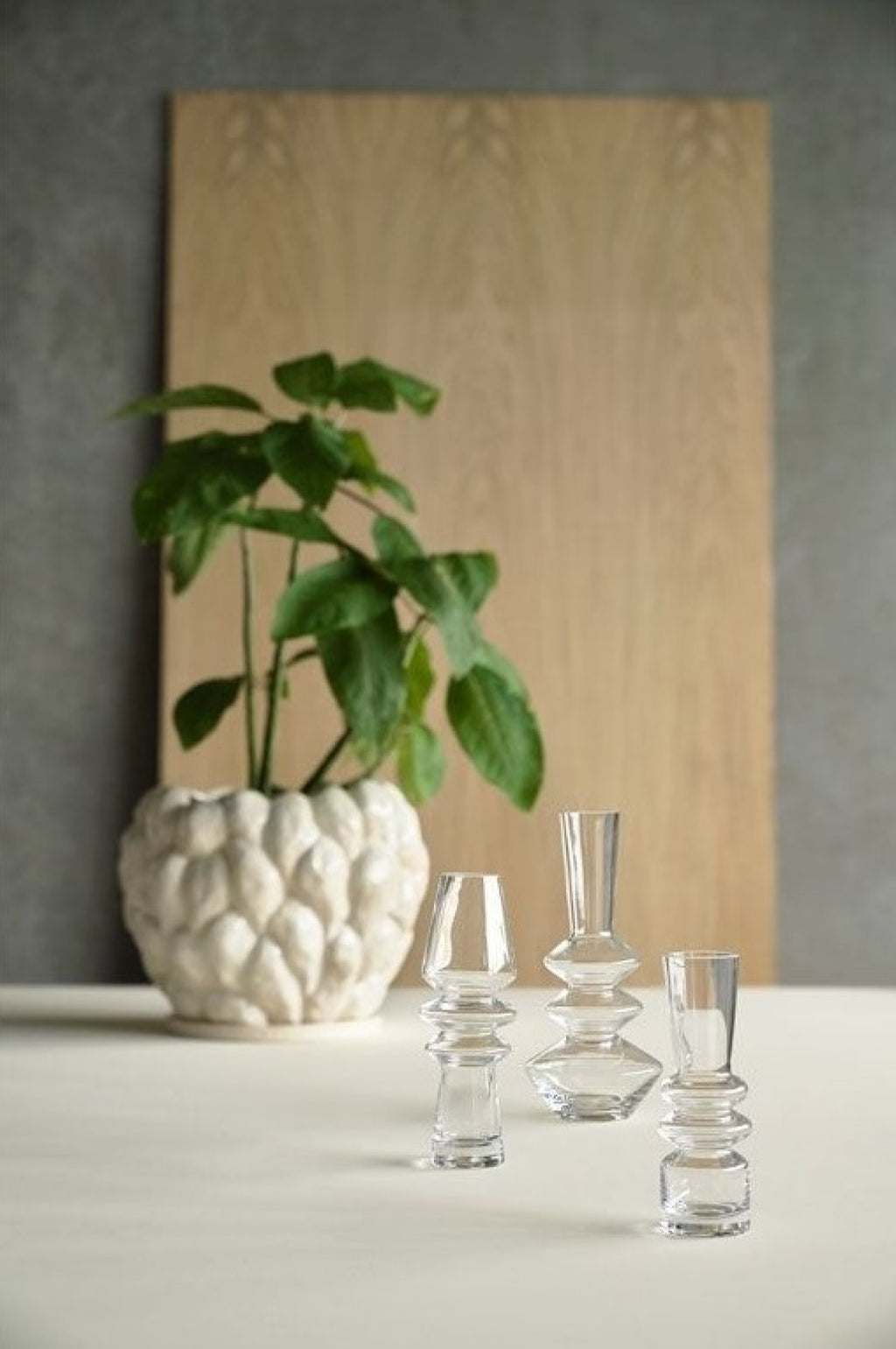 Villa Collection Trio Vase 20 Cm, Clear