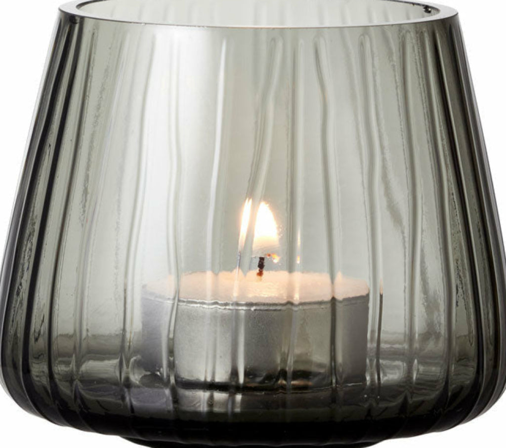 BITZ Kusintha tealight holder 2 pcs. H 7,5 cm, Smoke