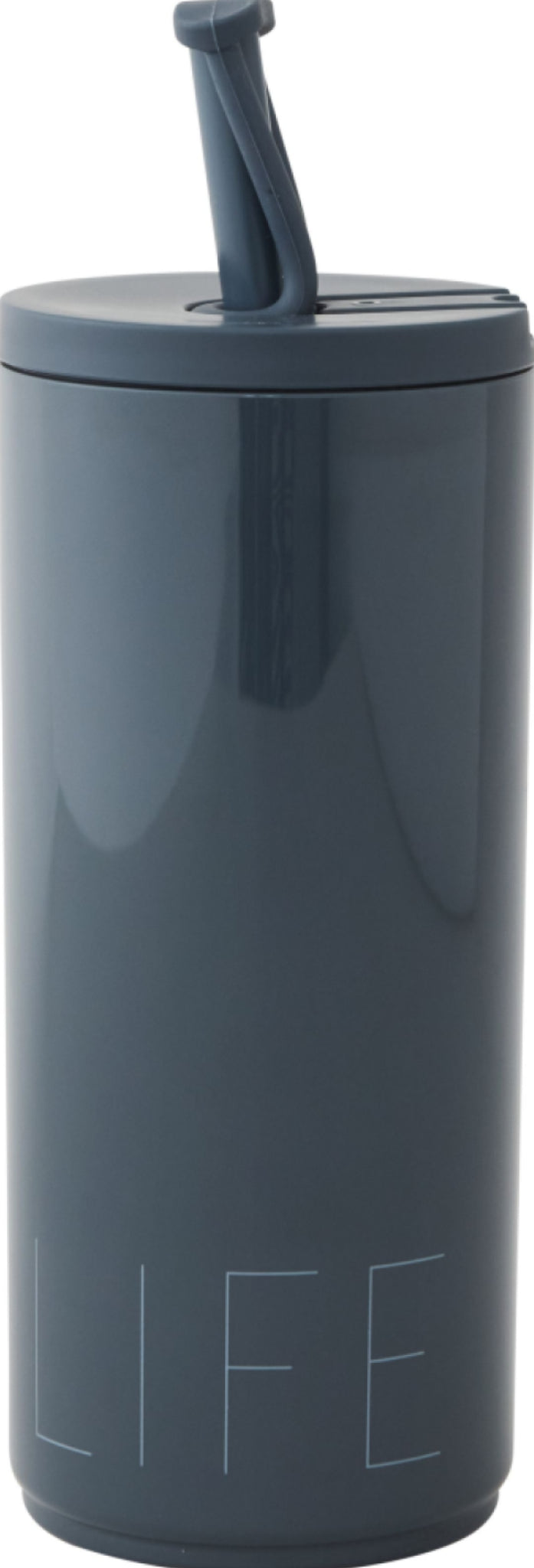 Design Letters Travel Straw Bottle 500 ml, Blue