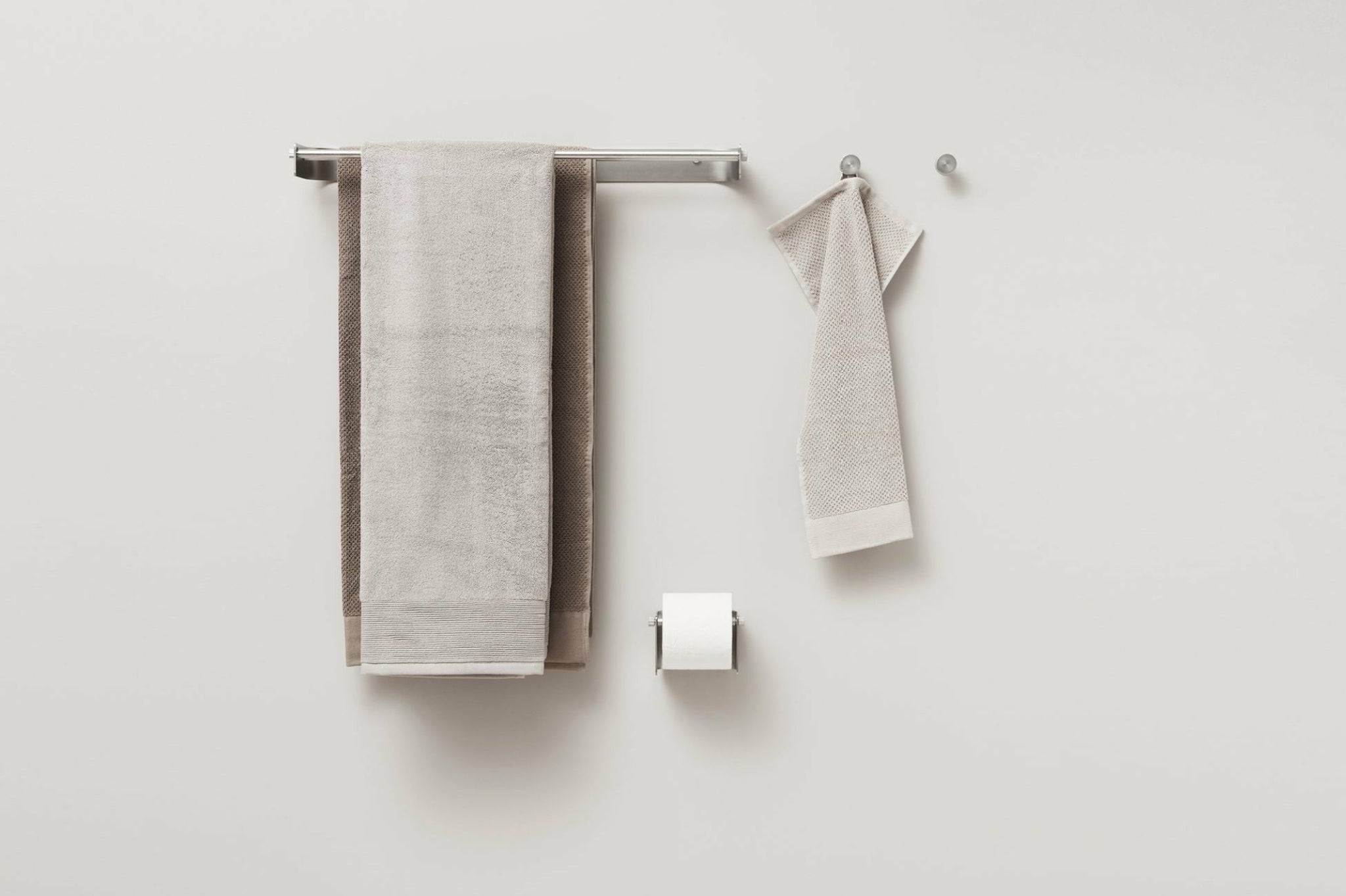 Form & Refine Arc Wall-mounted Toilet Roll Holder — Black Steel, Knurled