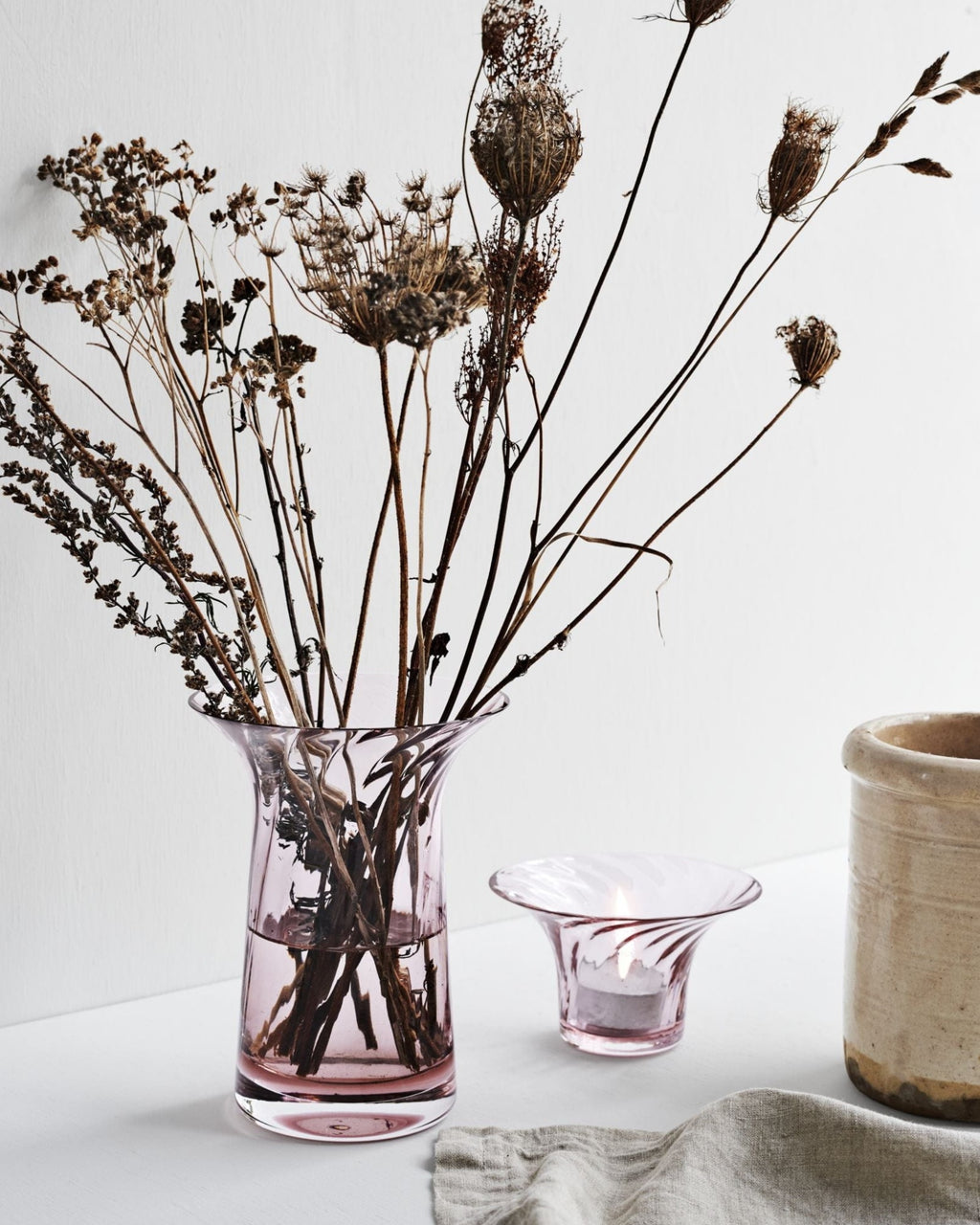 Rosendahl Filigree Optic Anniversary Tealight Holder ø11 Cm, Pink