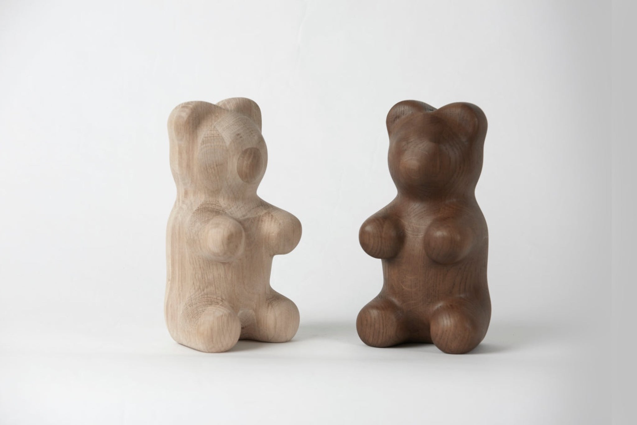 Boyhood Gummy Bear Deco figure oak stained, large