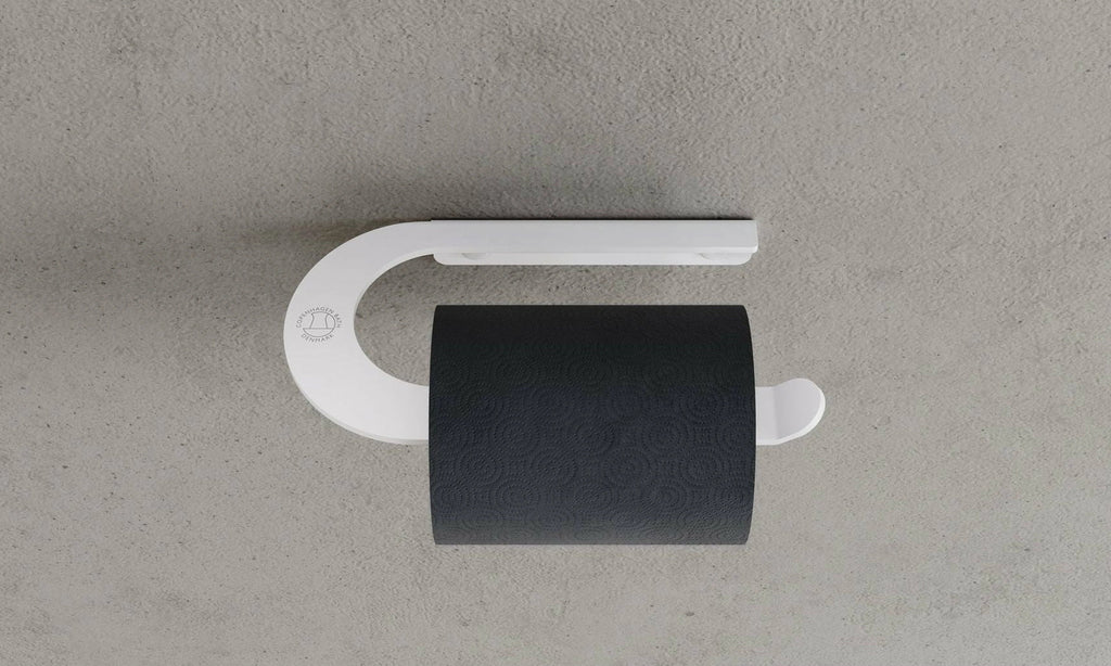 Copenhagen Bath CB 100 - Toilet Roll Holder, Mat White