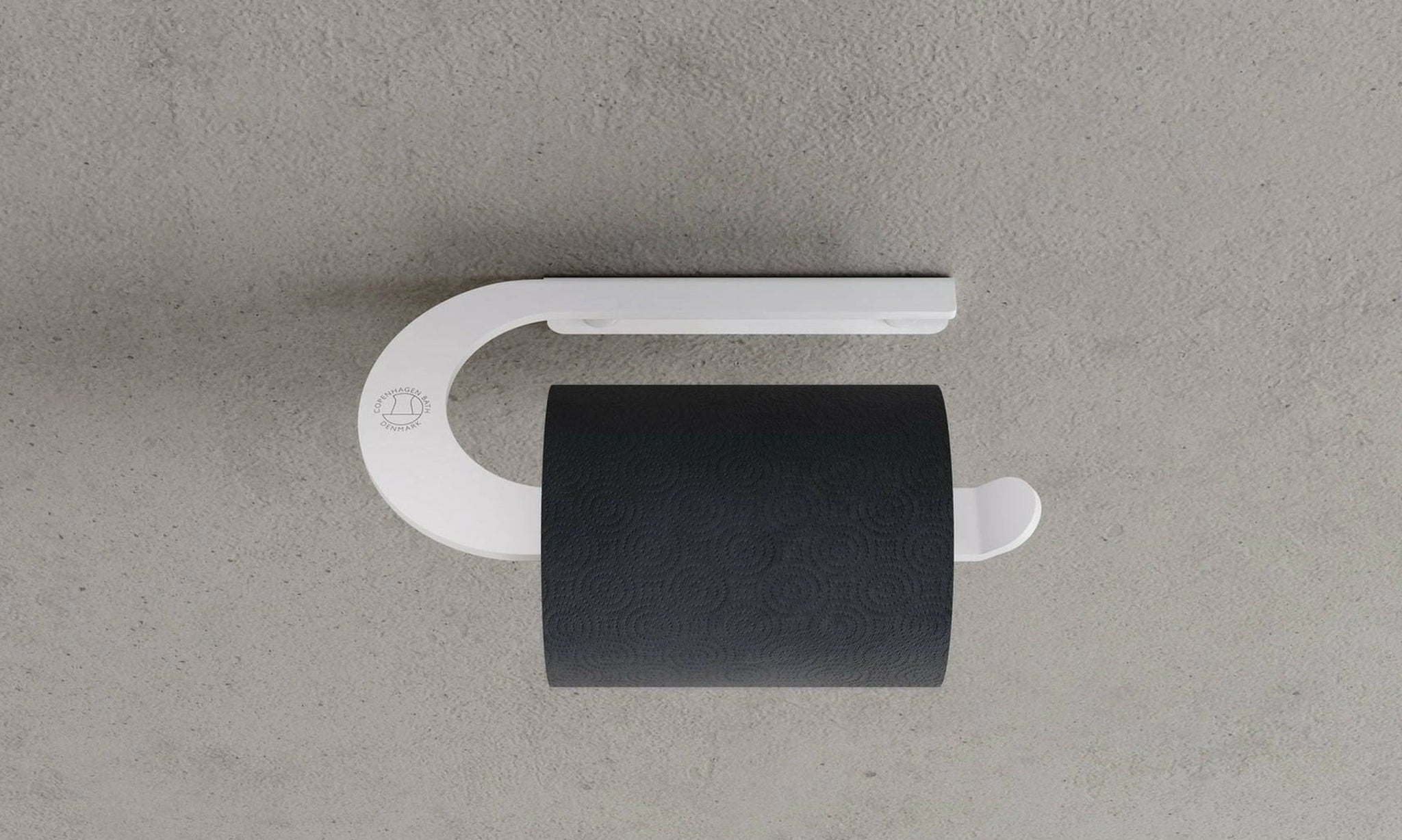 Copenhagen Bath CB 100 - Toilet Roll Holder, Mat White