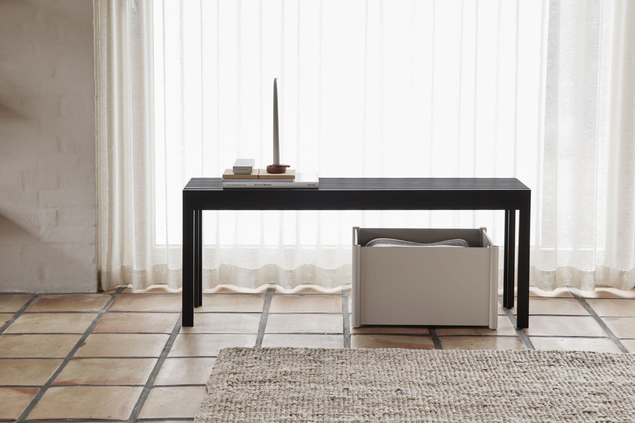 Form & Refine Pillar Storage Box Large. Warm Grey