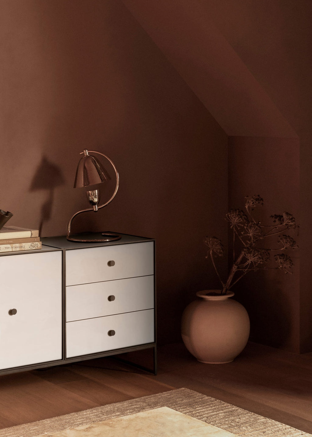 Audo Copenhagen Frame 49, ash white stained incl. door and shelf