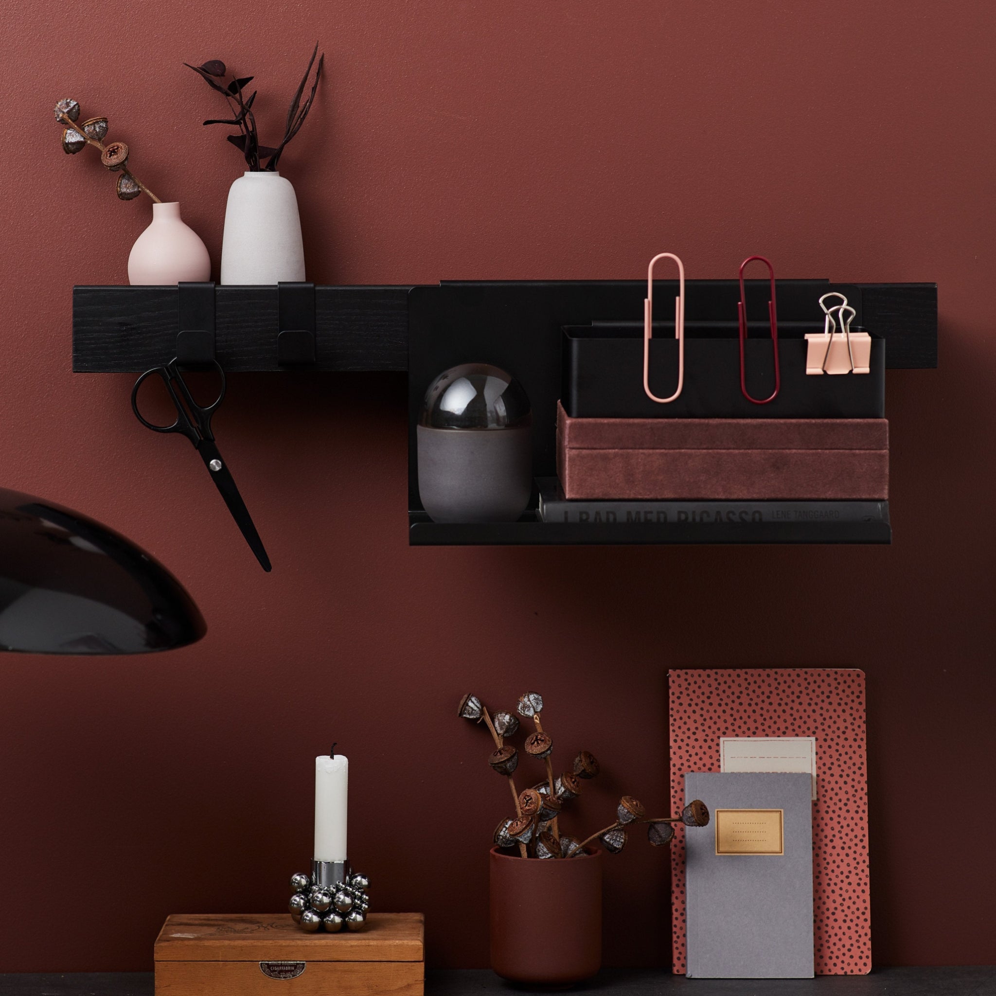 Gejst Flex Small Box Black 10.5 Cm - Magnetic Rail Storage Organizer