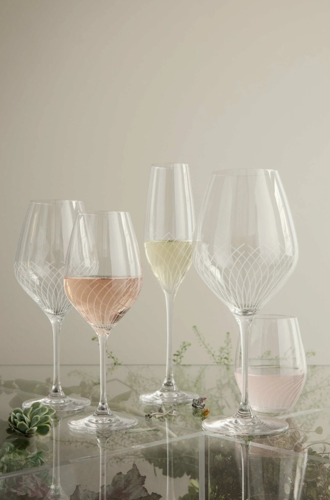 Holmegaard Cabernet Lines Burgundy Glass, 2 Pcs.