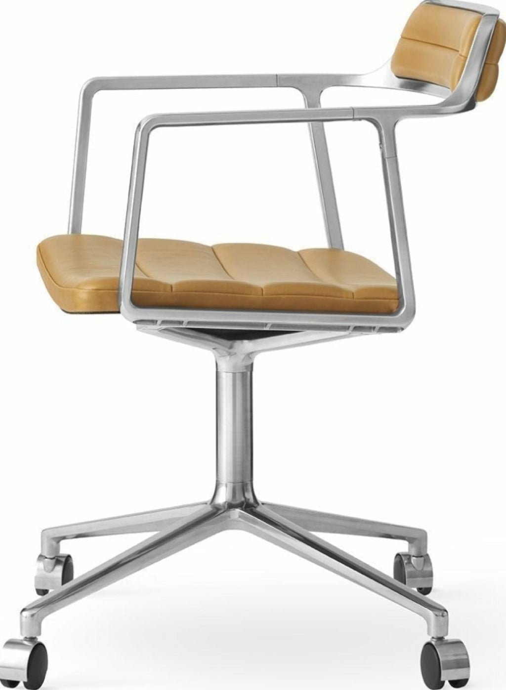 Vipp 452 Swivel Chair With Castors, Brown