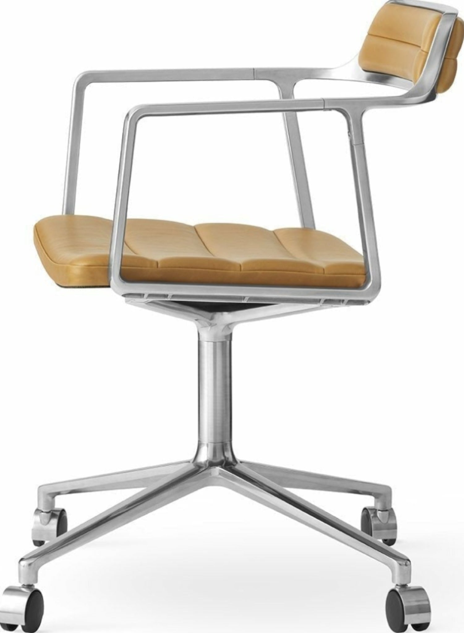 Vipp 452 Swivel Chair With Castors, Brown