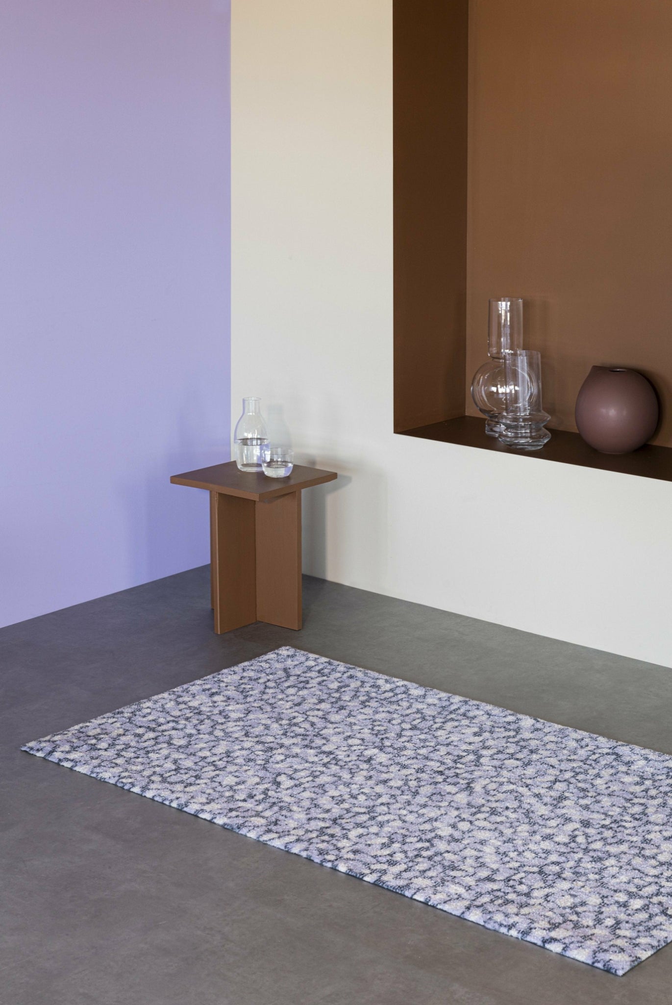 Heymat Grain Amethyst Doormat 85×150 cm – Non-slip PET & Nitrile Rubber