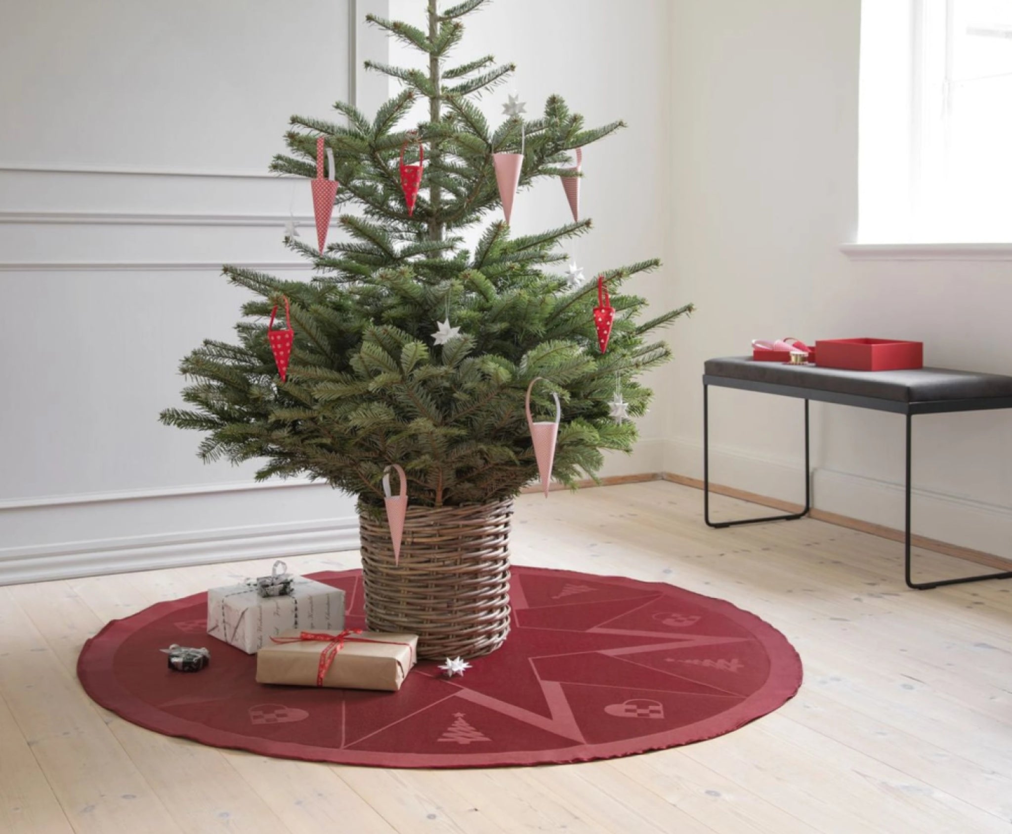 Novoform Design Stars Christmas Carpet, Advent Red