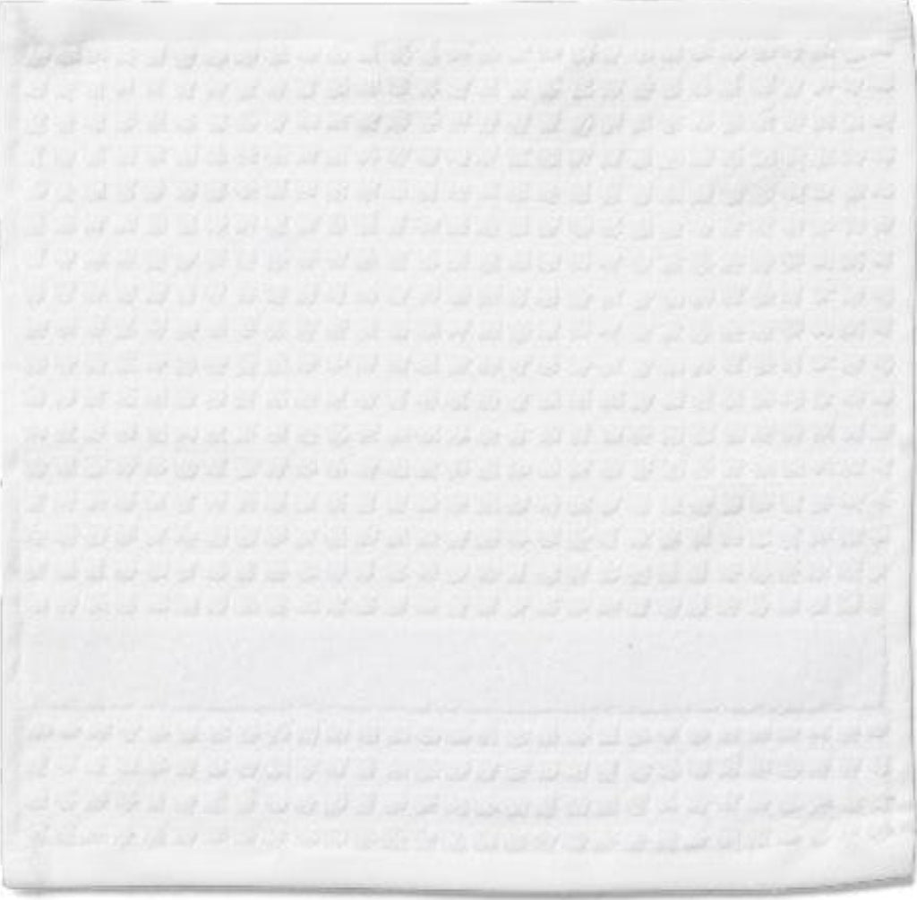 Juna Check washcloth white, 30x30 cm
