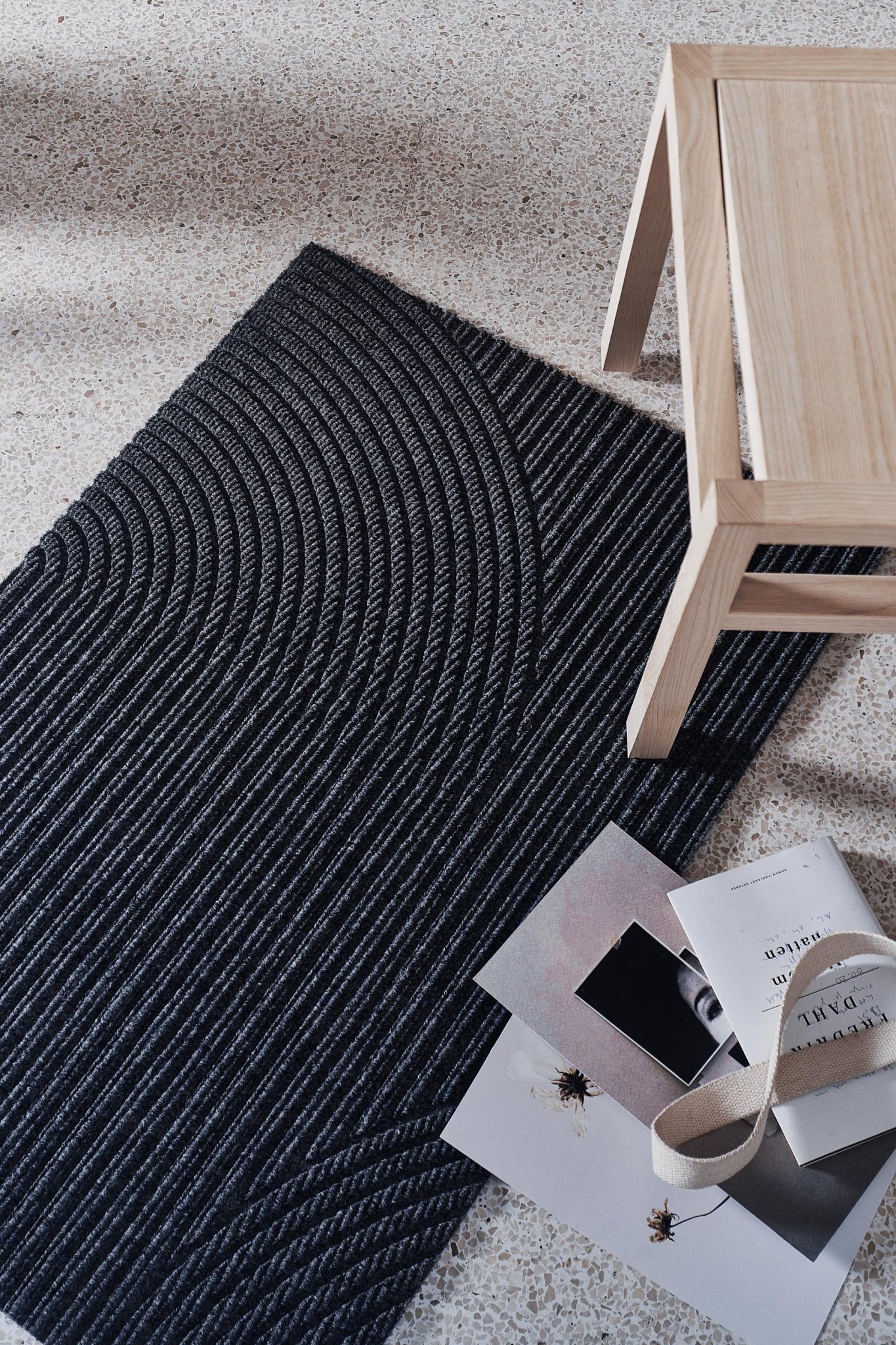 Heymat+ Stone Doormat 85×60 cm – Granite PET & Nitrile Rubber