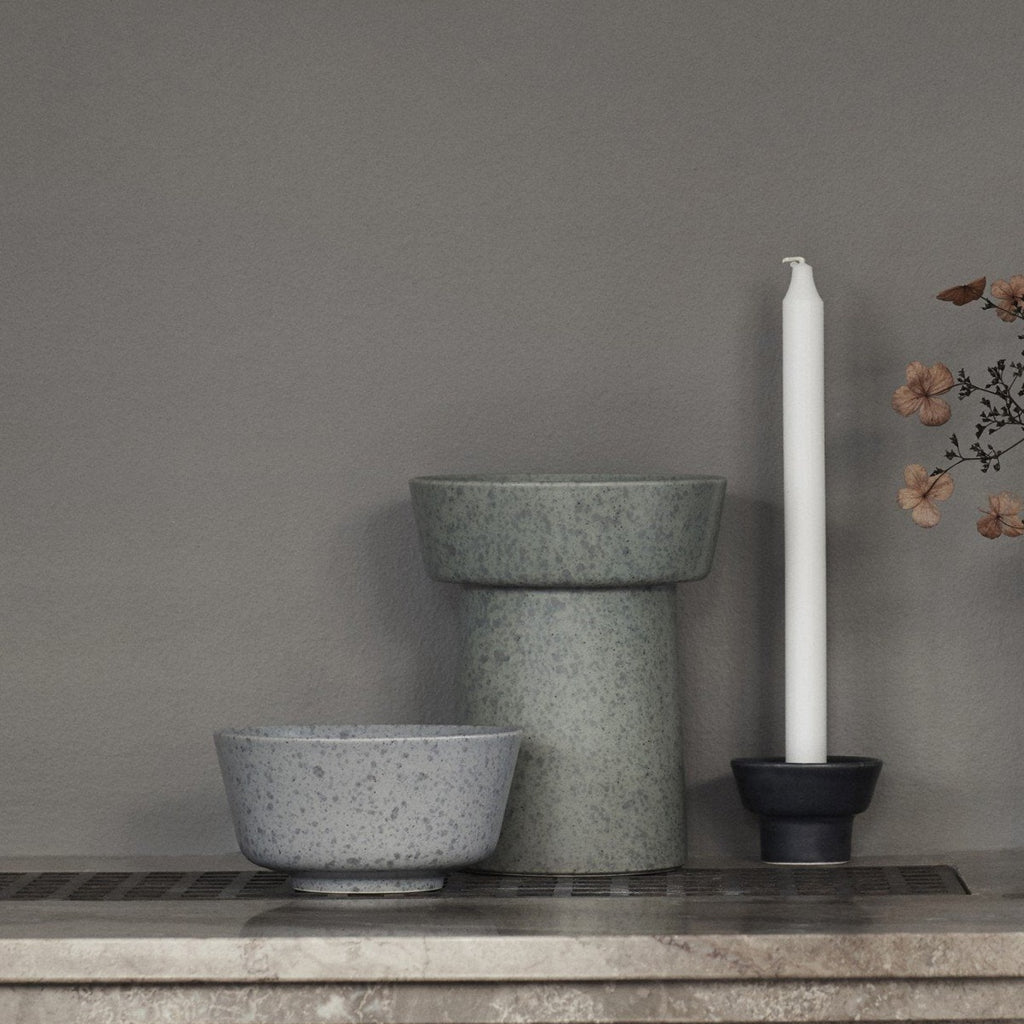 Kähler Ombria Block Candle Holder, Midnight Blue