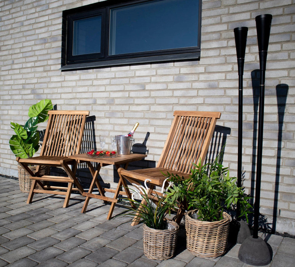 House Nordic Bilbao Teak Wood Side Table 50x50x50 cm Natural Finish