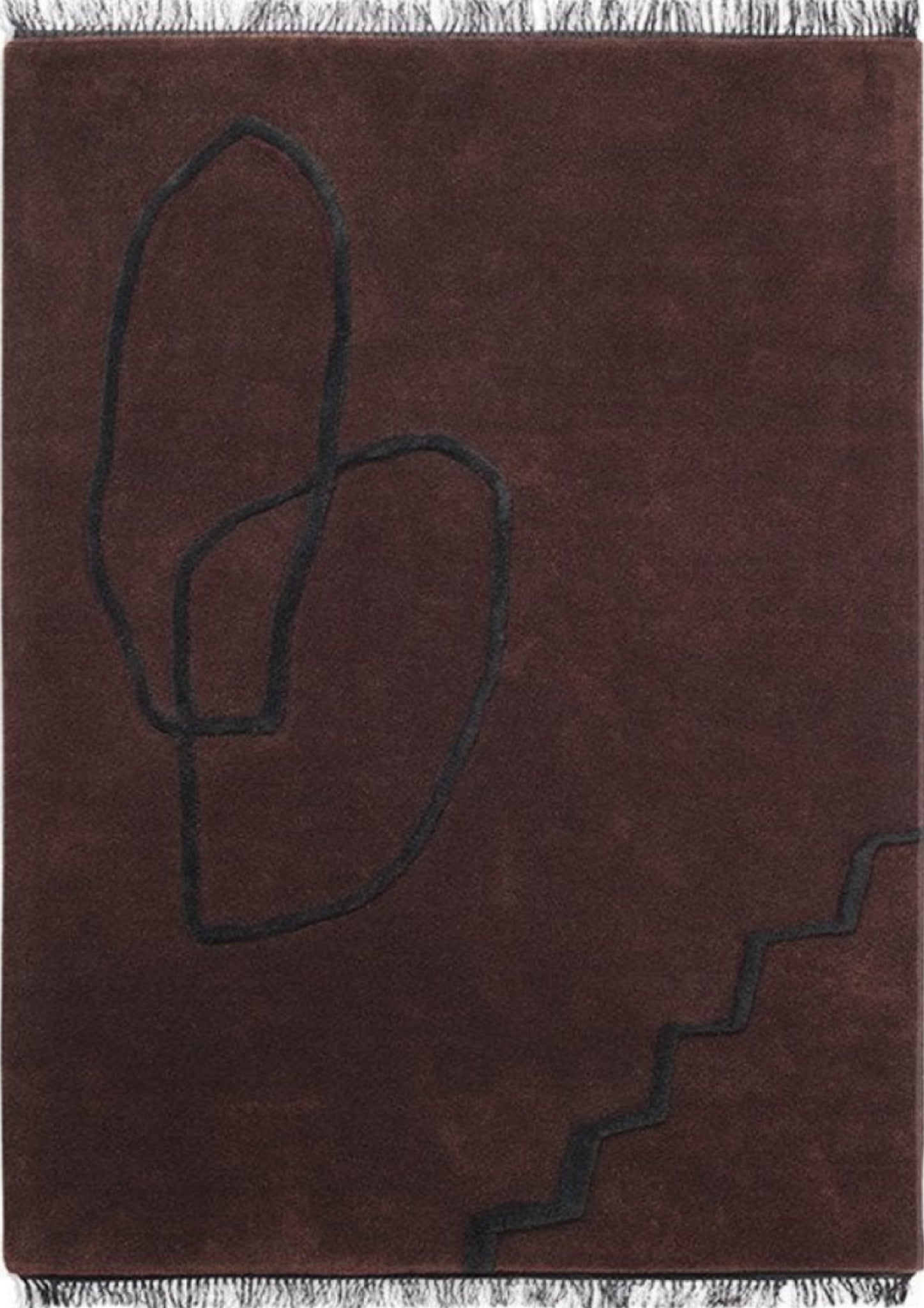 Ferm Living Desert Rug, Reddish Brown