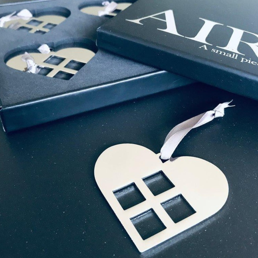 AIRies Heart Silver Set of 4, Small